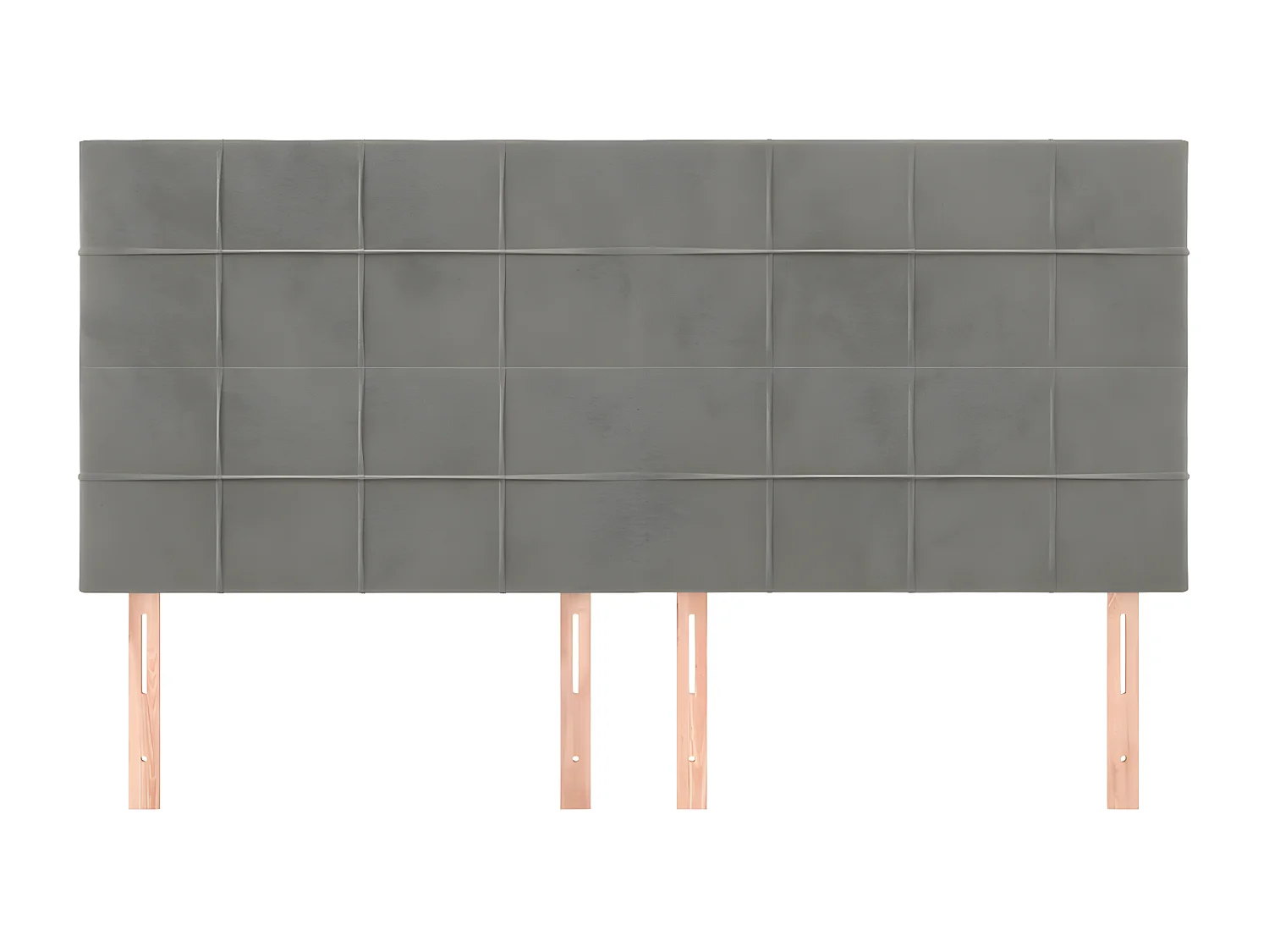 4er Kopfteil für Bett | Bett-Kopfteile Hellgrau 90x5x78/88 cm Samt -MN165920