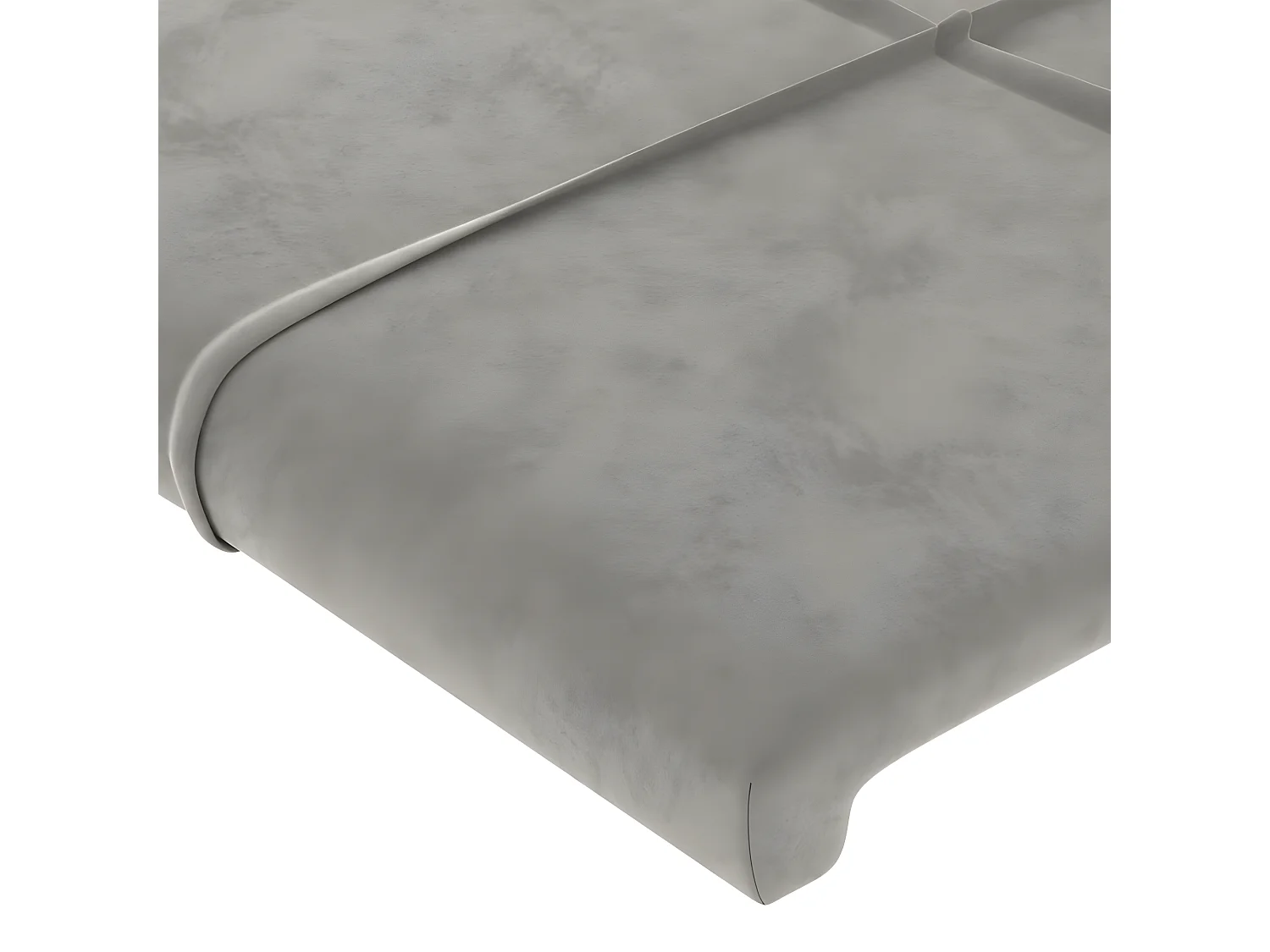 LED - Kopfteil für Bett | Bett-Kopfteil Hellgrau 200x5x118/128 cm Samt -MN273354