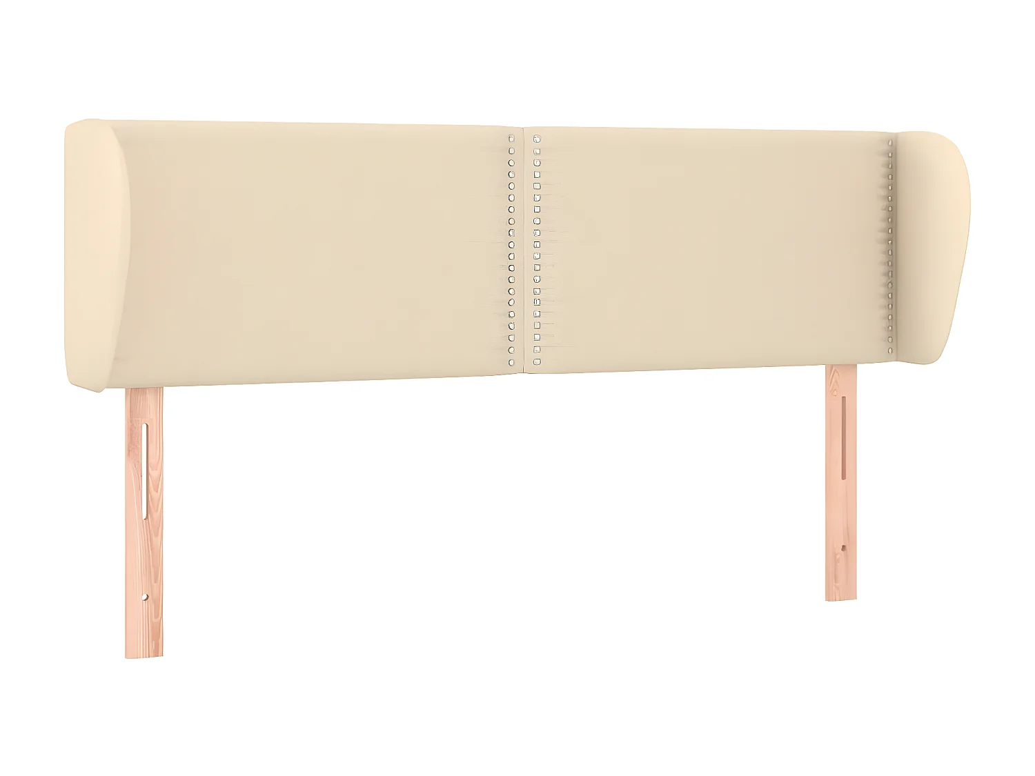 Kopfteil für Bett | Bett-Kopfteil mit Ohren Creme 147x23x78/88 cm Stoff -MN438387