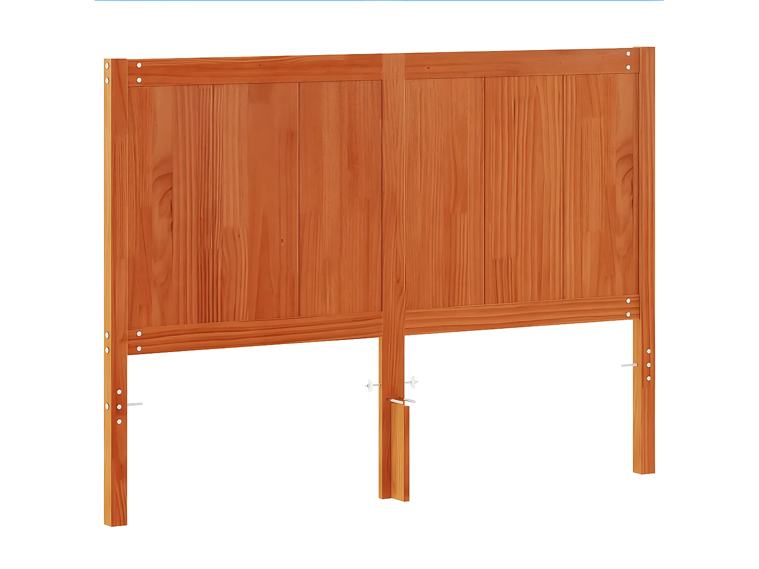 Kopfteil für Bett | Bett-Kopfteil Wachsbraun 135 cm Massivholz Kiefer -MN847818