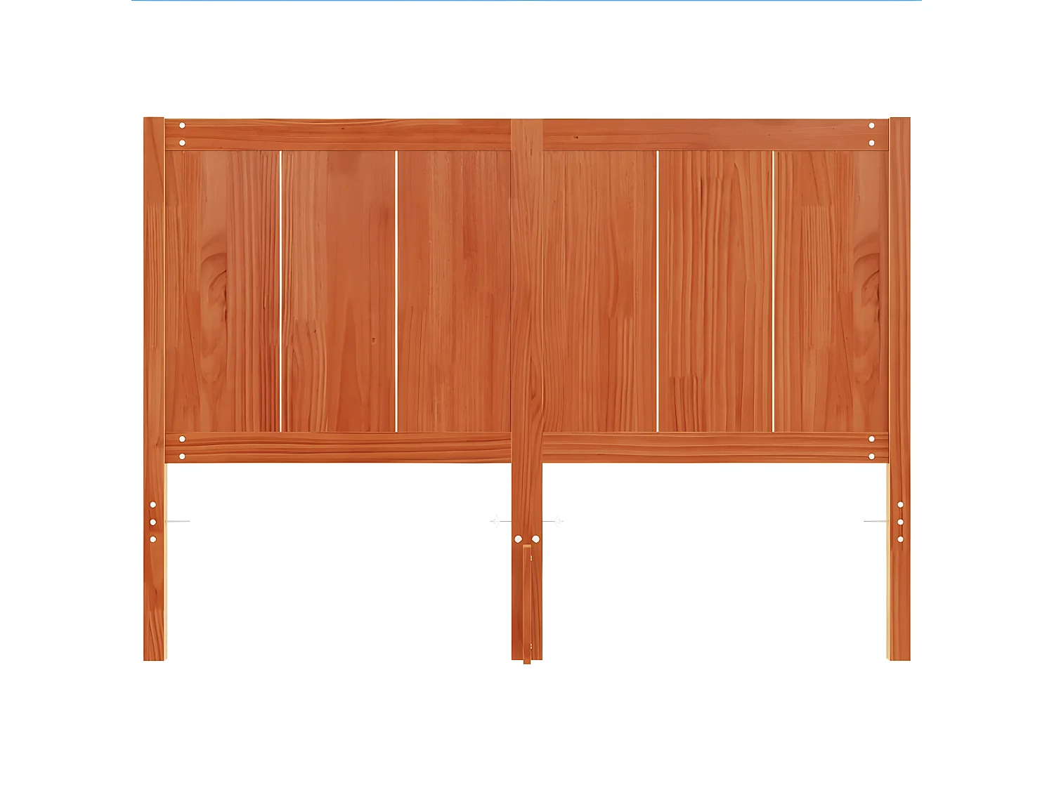 Kopfteil für Bett | Bett-Kopfteil Wachsbraun 135 cm Massivholz Kiefer -MN847818