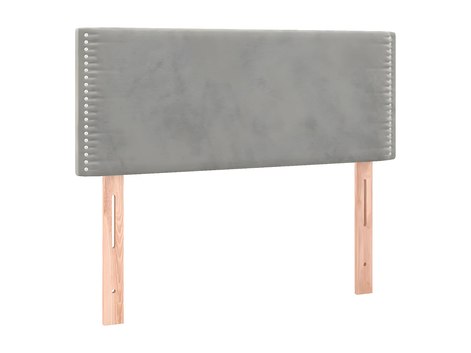 LED - Kopfteil für Bett | Bett-Kopfteil Hellgrau 80x5x78/88 cm Samt -MN837255