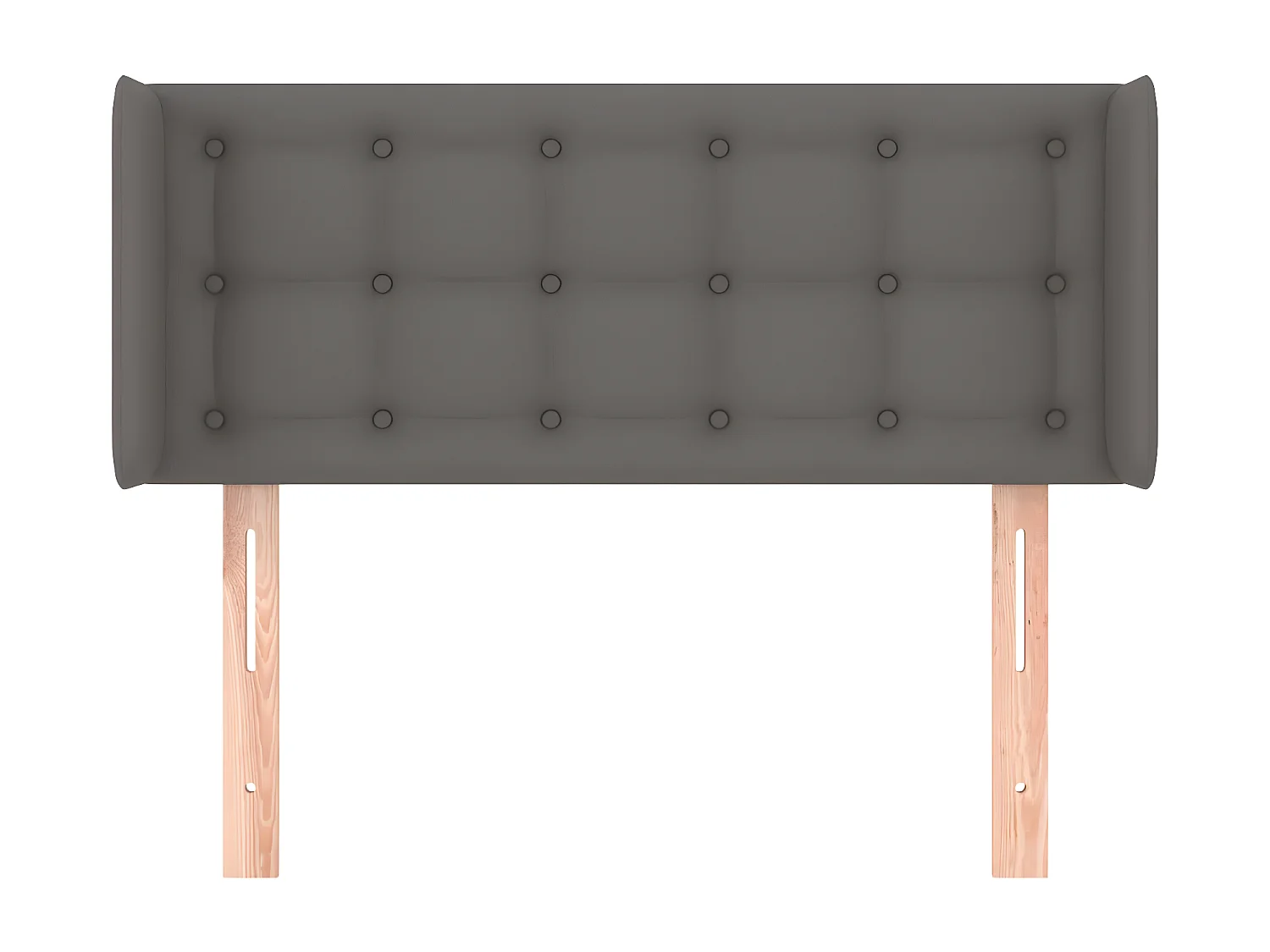 Kopfteil für Bett | Bett-Kopfteil mit Ohren Grau 83x16x78/88 cm Kunstleder -MN982110