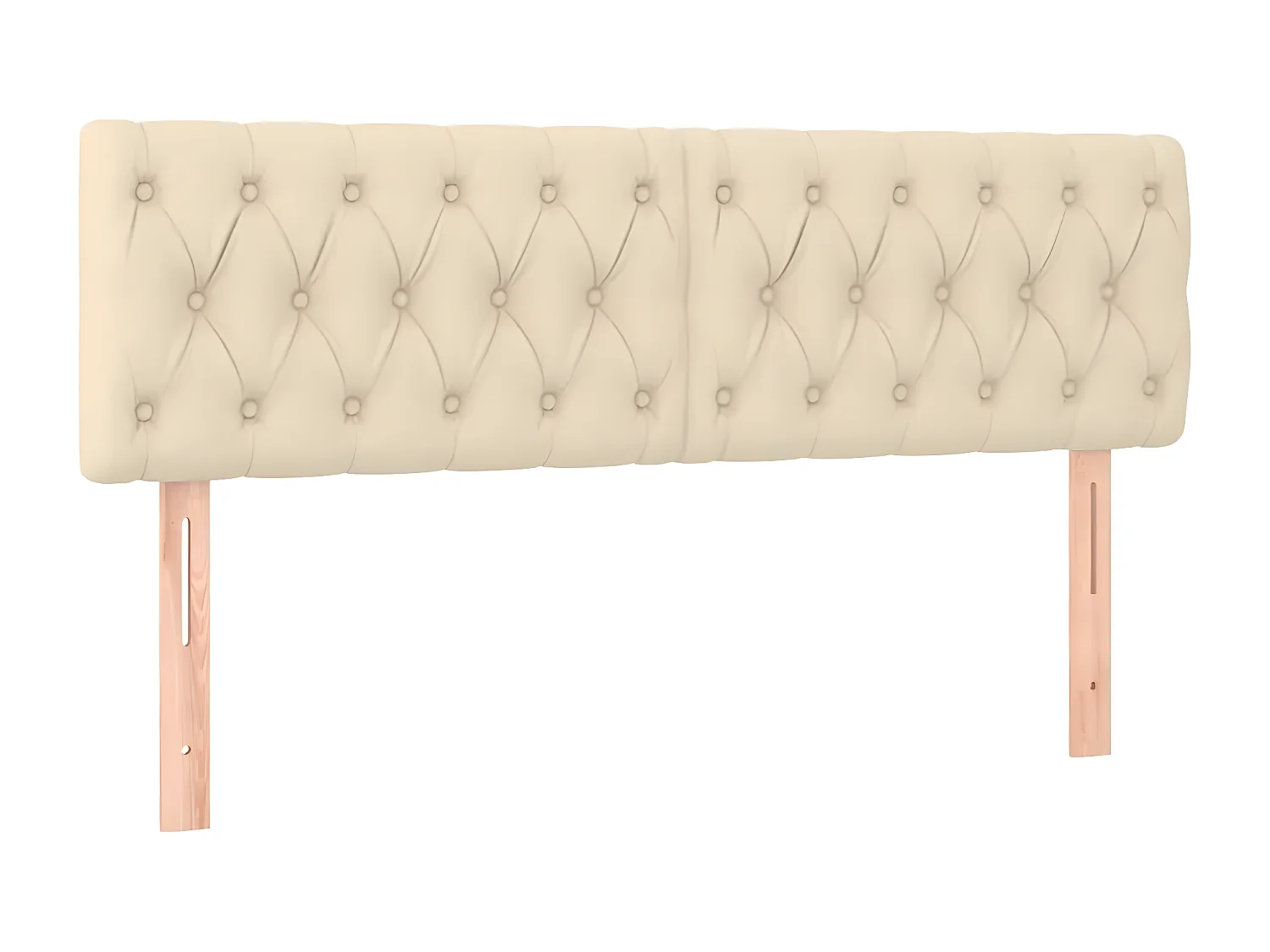 LED - Kopfteil für Bett | Bett-Kopfteil Creme 144x7x78/88 cm Stoff -MN795476