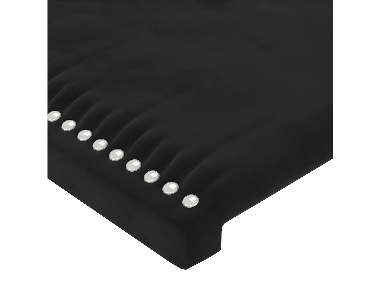 Kopfteil für Bett | Bett-Kopfteil mit Ohren Schwarz 147x23x118/128 cm Samt -MN256849
