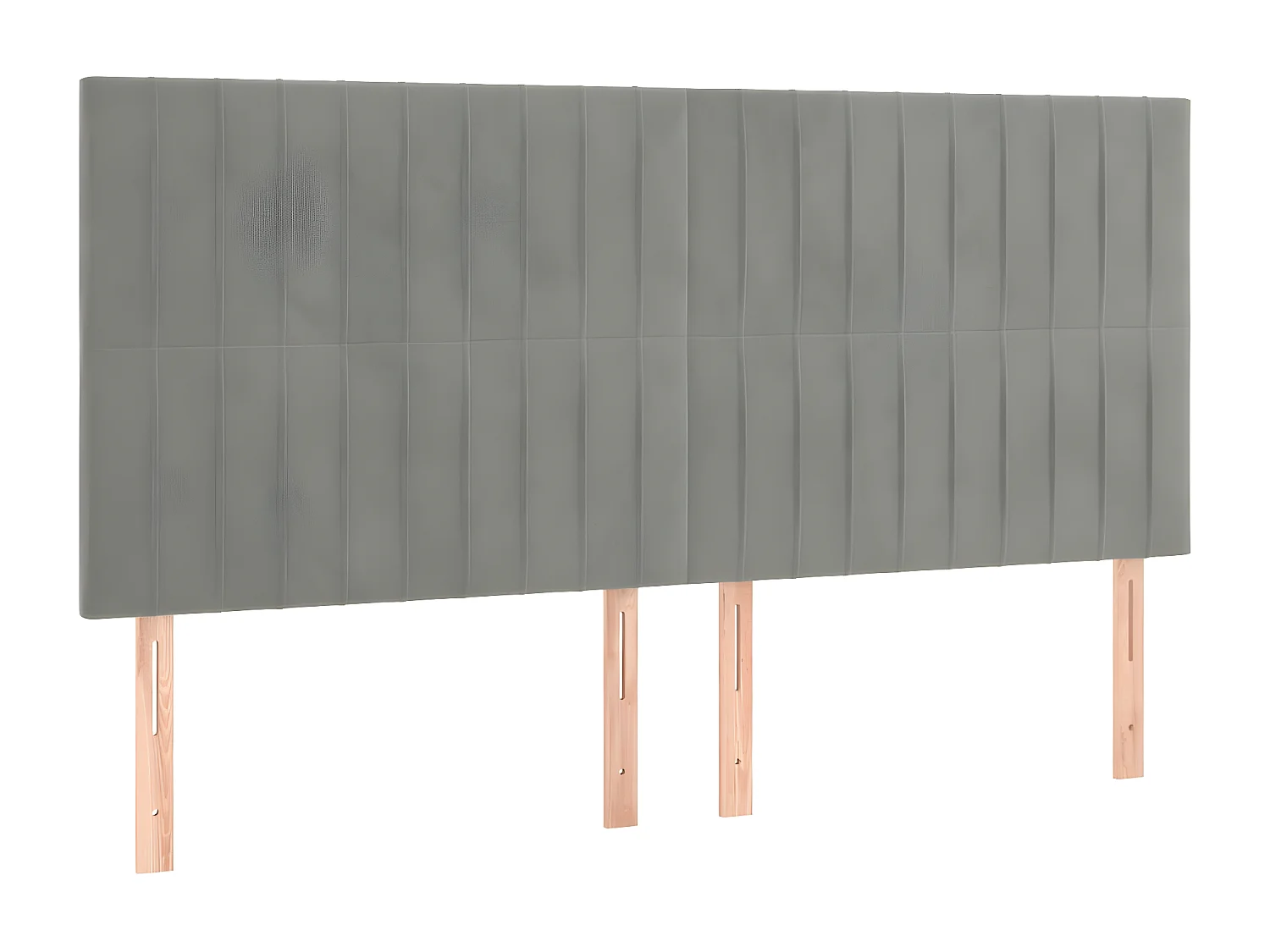 4er Kopfteil für Bett | Bett-Kopfteile Hellgrau 100x5x78/88 cm Samt -MN329660
