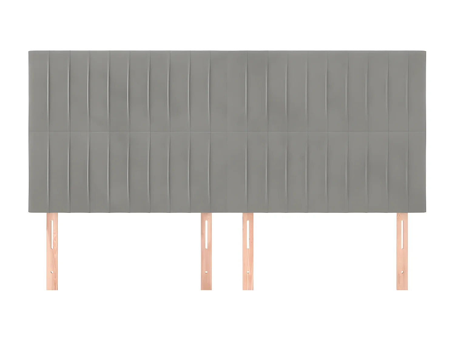 4er Kopfteil für Bett | Bett-Kopfteile Hellgrau 100x5x78/88 cm Samt -MN329660