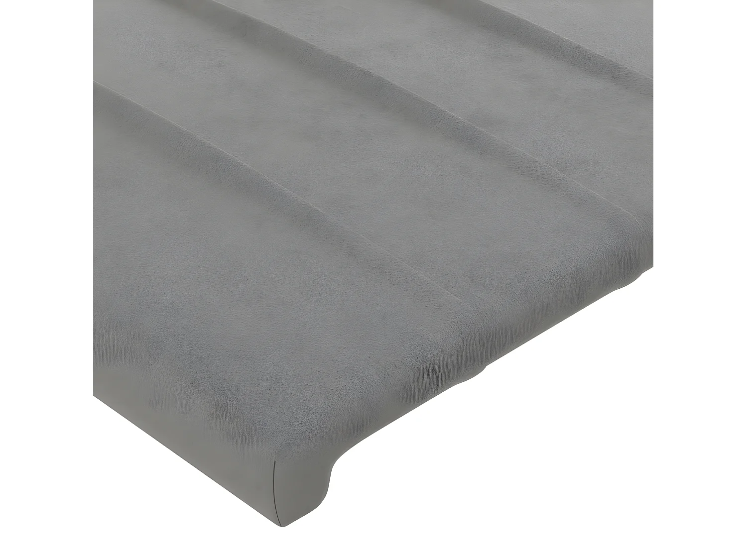 4er Kopfteil für Bett | Bett-Kopfteile Hellgrau 100x5x78/88 cm Samt -MN329660