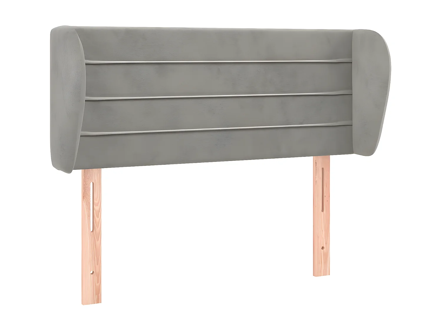 Kopfteil für Bett | Bett-Kopfteil mit Ohren Hellgrau 93x23x78/88 cm Samt -MN815317