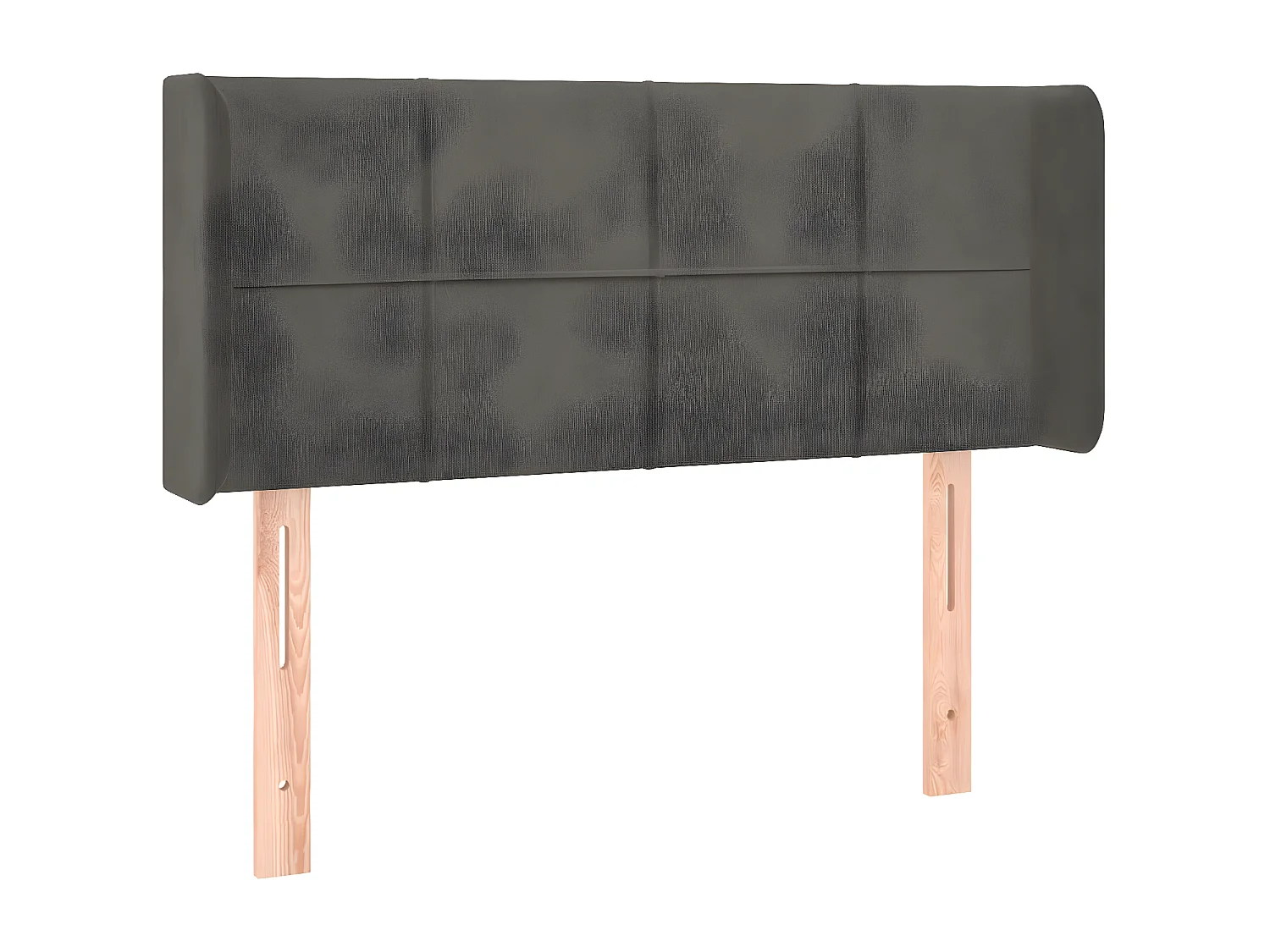 Kopfteil für Bett | Bett-Kopfteil mit Ohren Dunkelgrau 83x16x78/88 cm Samt -MN897404