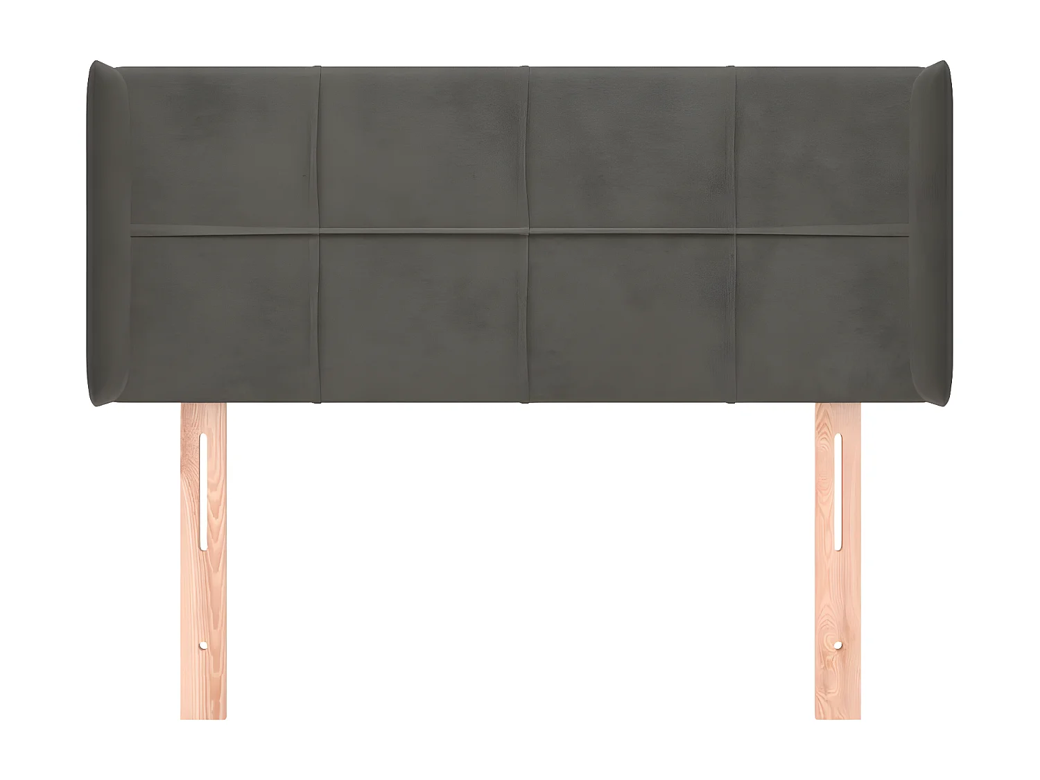 Kopfteil für Bett | Bett-Kopfteil mit Ohren Dunkelgrau 83x16x78/88 cm Samt -MN897404