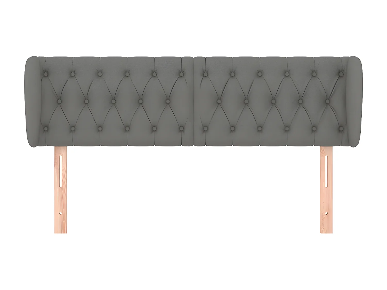 Kopfteil für Bett | Bett-Kopfteil mit Ohren Dunkelgrau 163x23x78/88 cm Stoff -MN243660