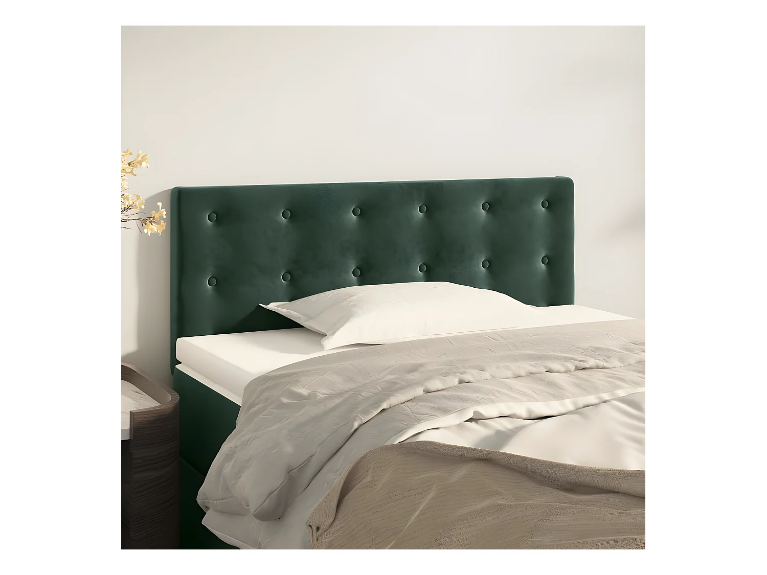 Kopfteil für Bett | Bett-Kopfteil Dunkelgrün 80x5x78/88 cm Samt -MN607372