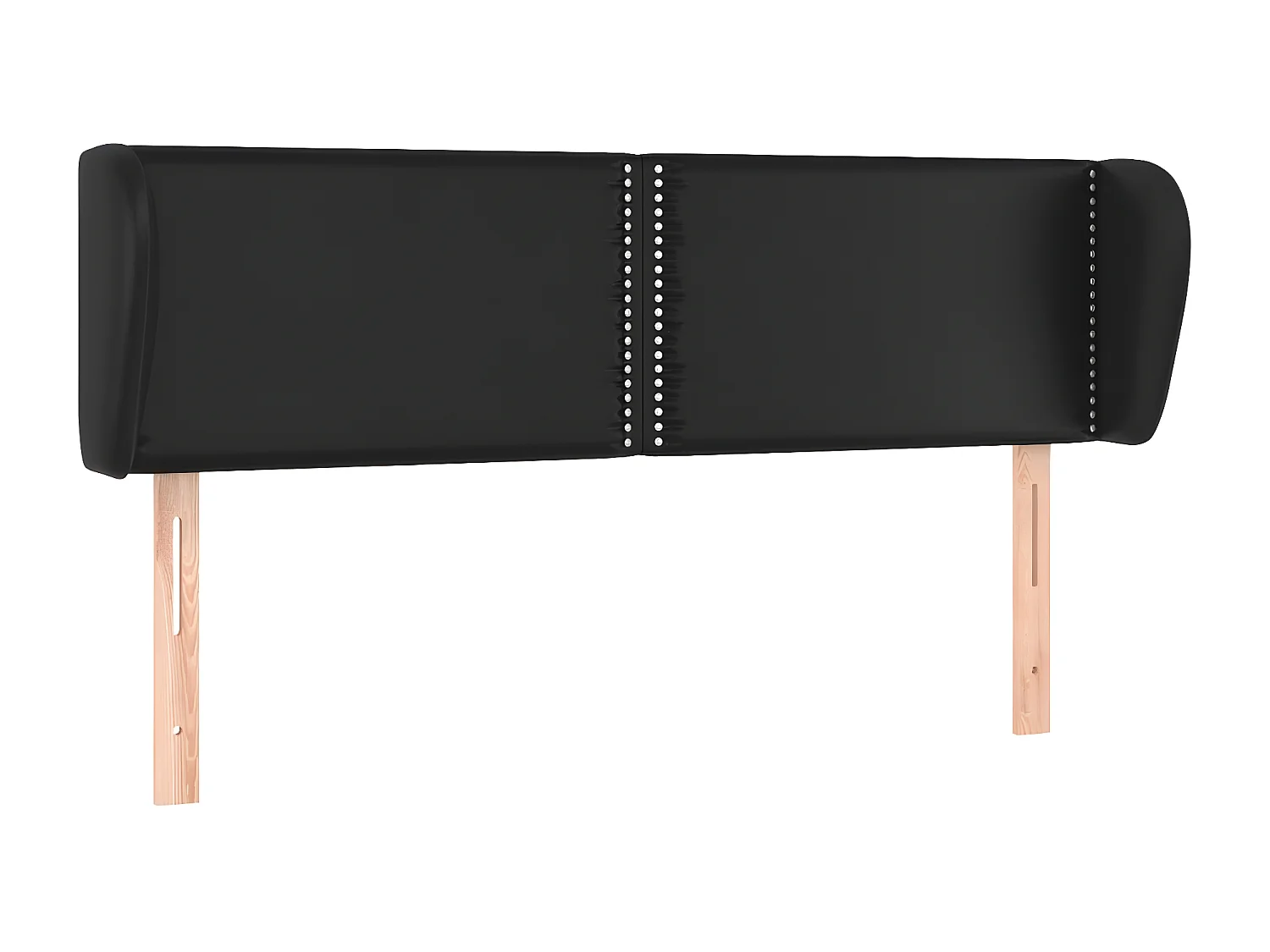 Kopfteil für Bett | Bett-Kopfteil mit Ohren Schwarz 147x23x78/88 cm Kunstleder -MN543161