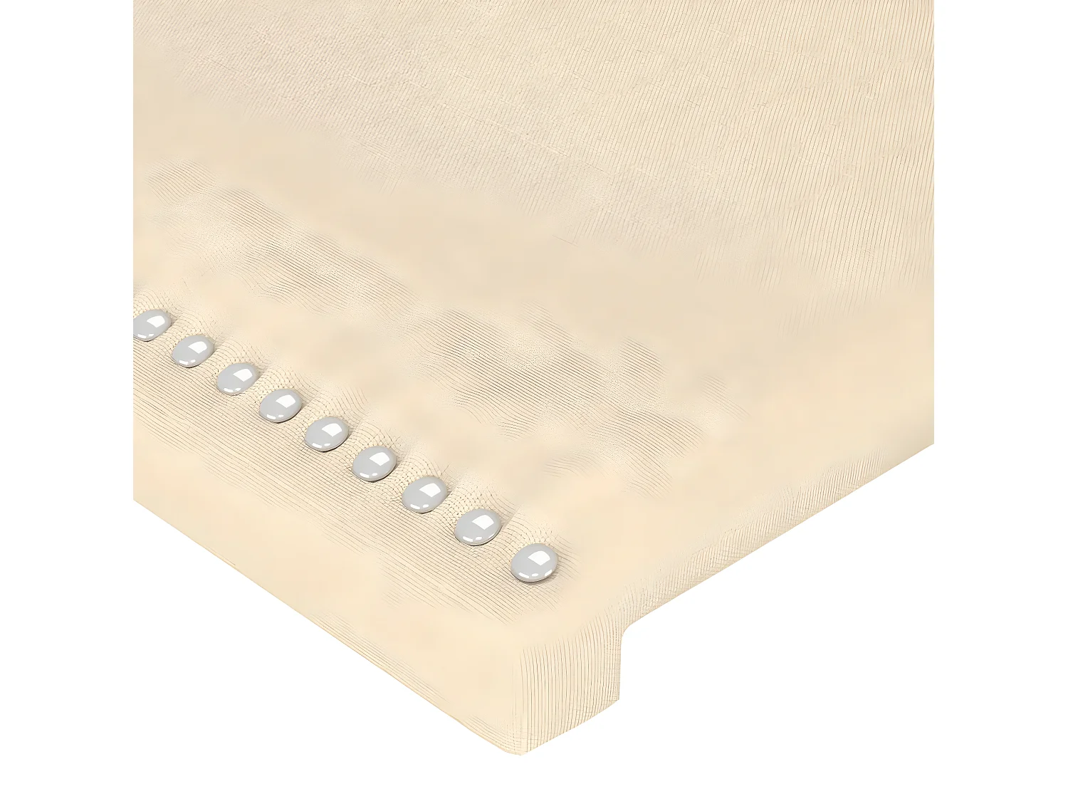 Kopfteil für Bett | Bett-Kopfteil mit Ohren Creme 183x16x118/128 cm Stoff -MN731134