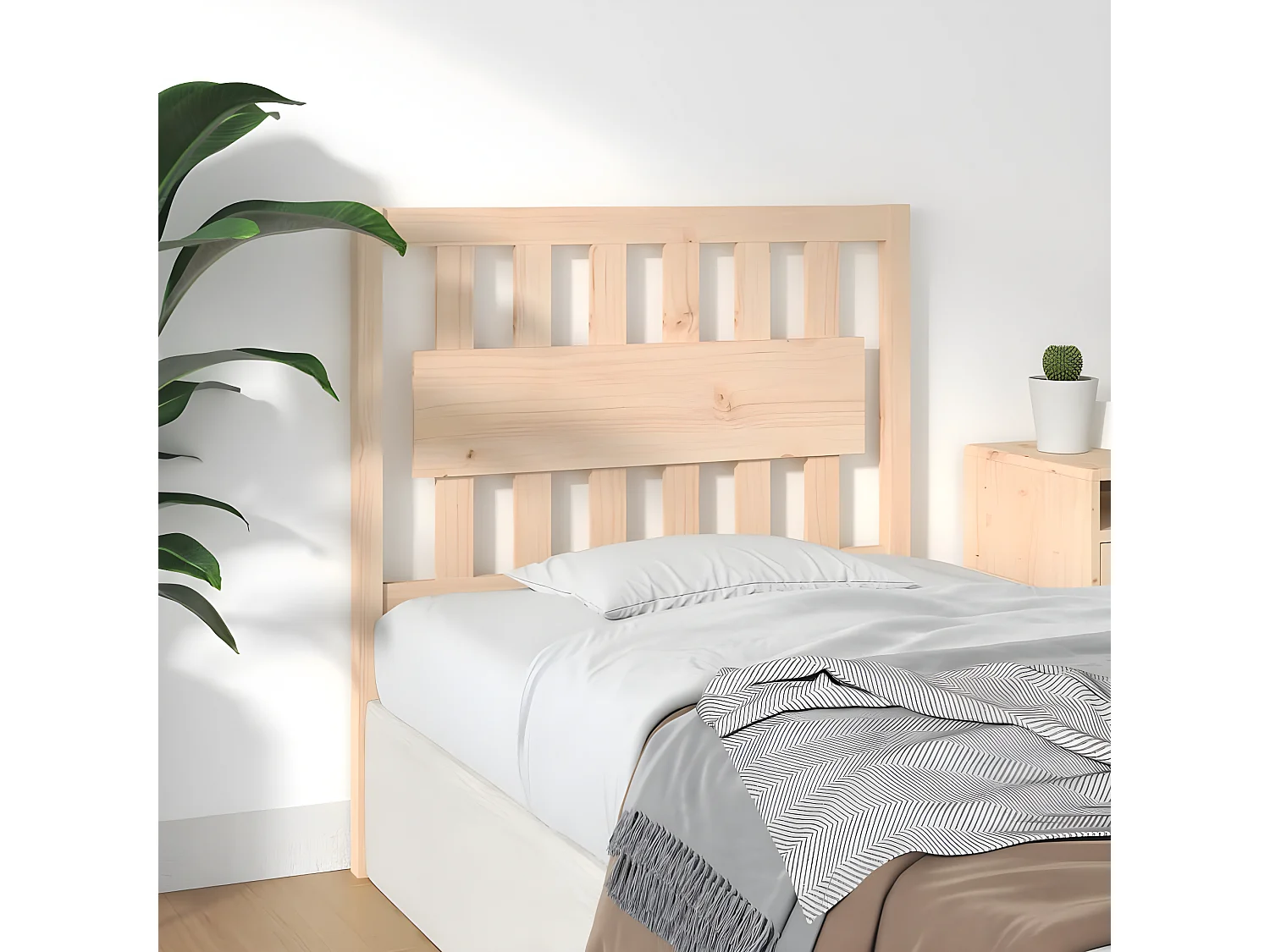 Kopfteil für Bett | Bett-Kopfteil 95,5x4x100 cm Massivholz Kiefer -MN183106