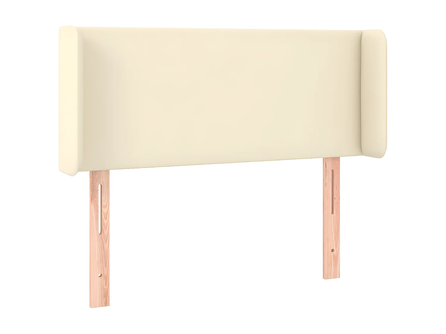 Kopfteil für Bett | Bett-Kopfteil mit Ohren Creme 93x16x78/88 cm Kunstleder -MN463740