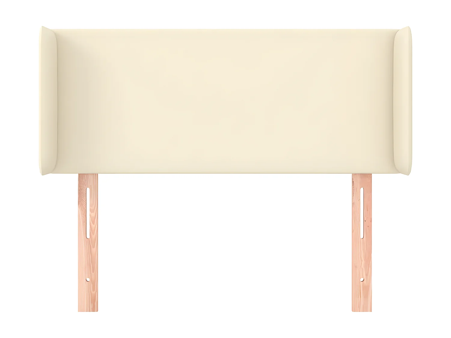 Kopfteil für Bett | Bett-Kopfteil mit Ohren Creme 93x16x78/88 cm Kunstleder -MN463740