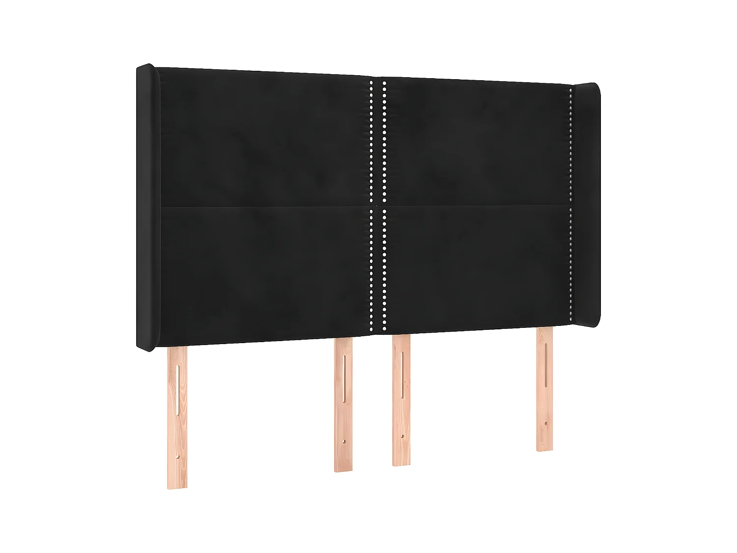 LED - Kopfteil für Bett | Bett-Kopfteil Schwarz 147x16x118/128 cm Samt -MN584779