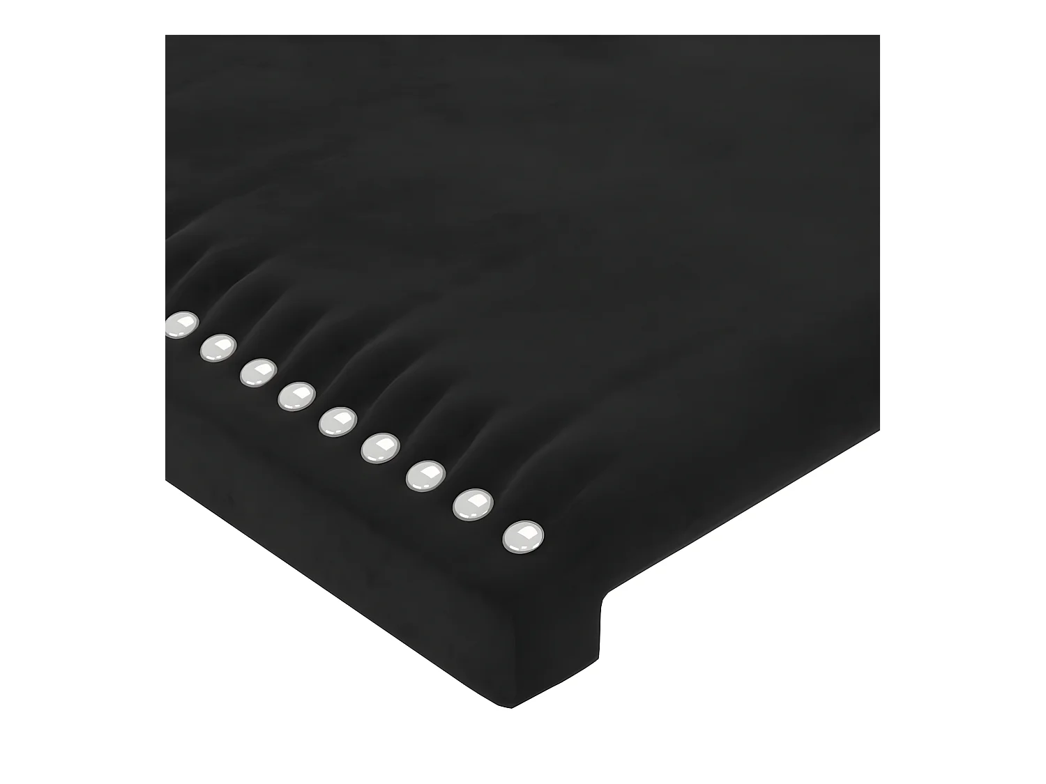 LED - Kopfteil für Bett | Bett-Kopfteil Schwarz 147x16x118/128 cm Samt -MN584779