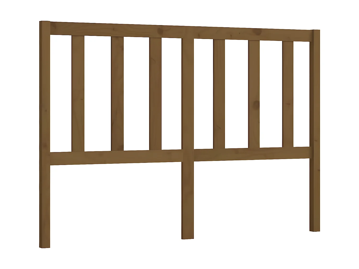 Kopfteil für Bett | Bett-Kopfteil Honigbraun 126x4x100 cm Massivholz Kiefer -MN408883