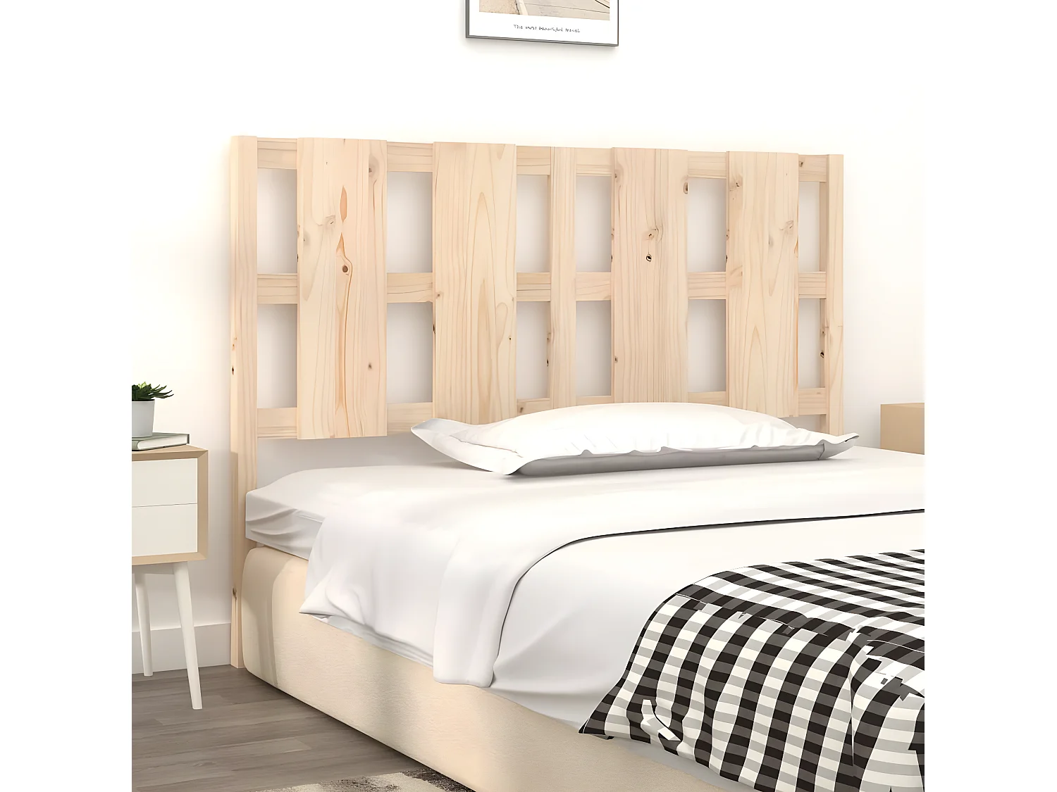 Kopfteil für Bett - Bett-Kopfteil 145,5x4x100 cm Massivholz Kiefer -MN157756