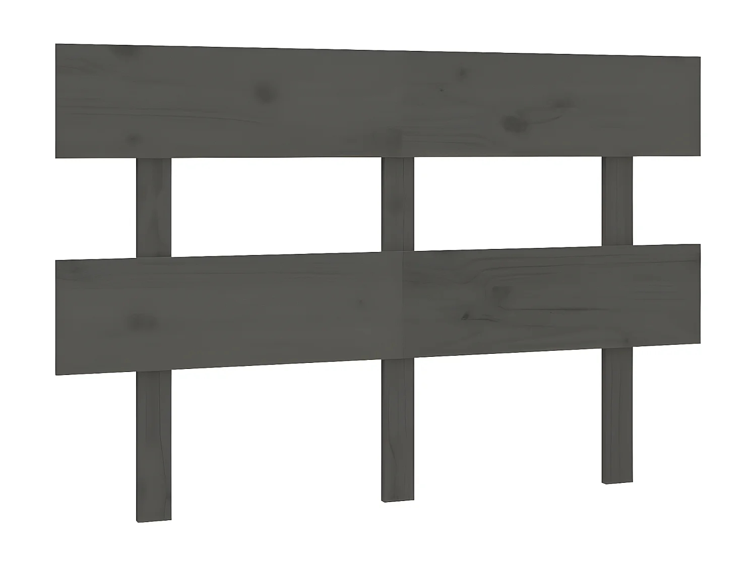 Kopfteil für Bett | Bett-Kopfteil Grau 144x3x81 cm Massivholz Kiefer -MN845628