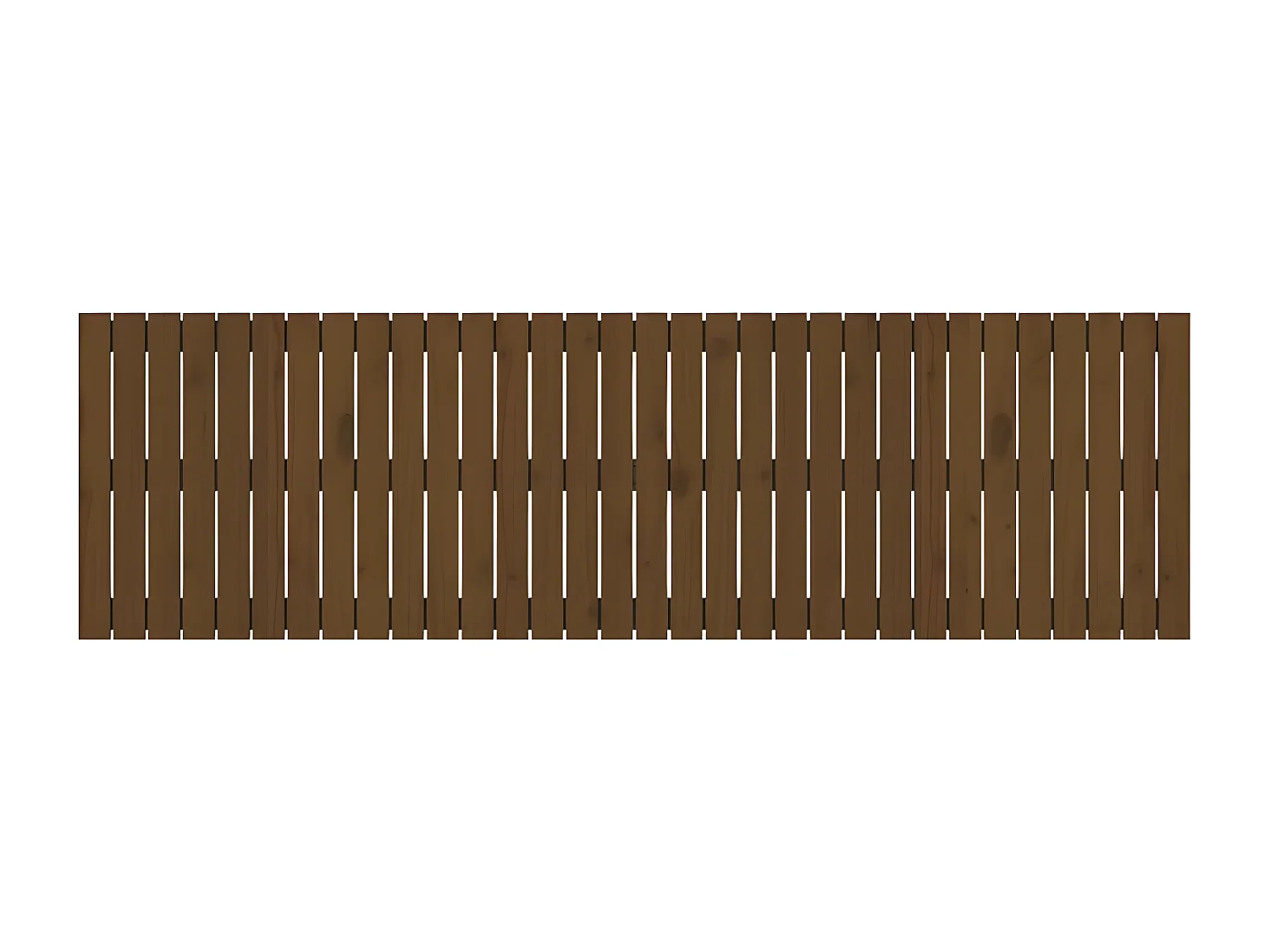 Wand-Kopfteil für Bett | Bett-Kopfteil Honigbraun 204x3x60 cm Massivholz Kiefer -MN126449