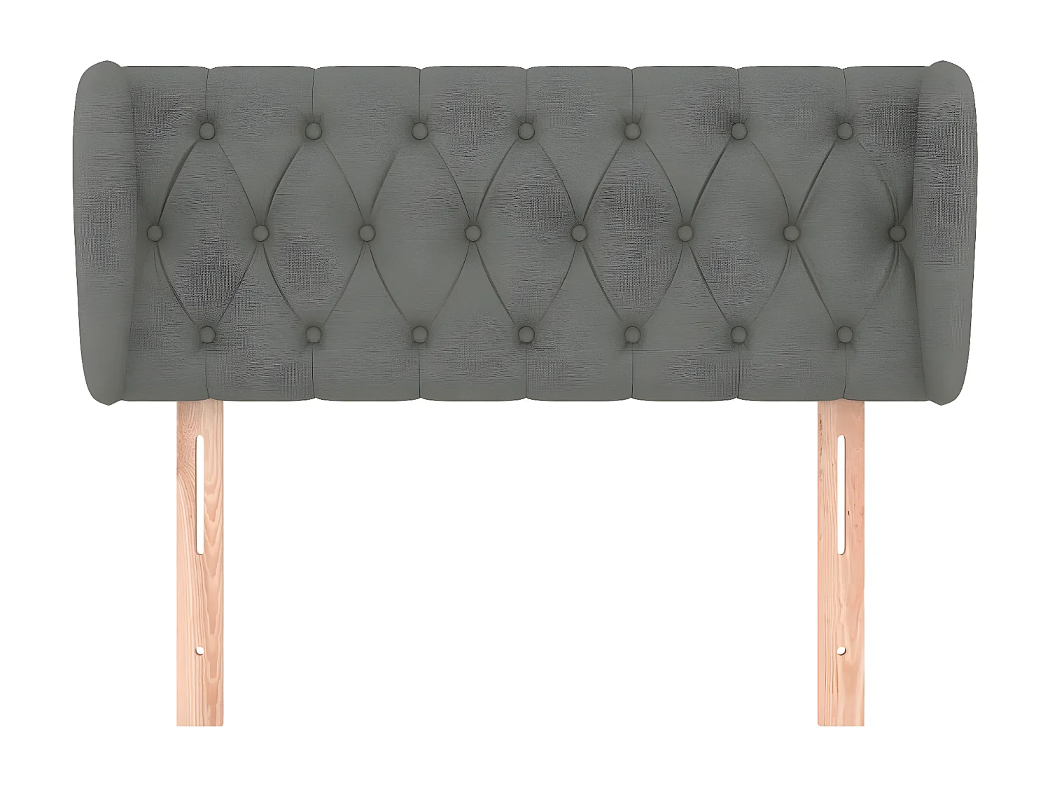 Kopfteil für Bett | Bett-Kopfteil mit Ohren Dunkelgrau 93x23x78/88 cm Stoff -MN935567