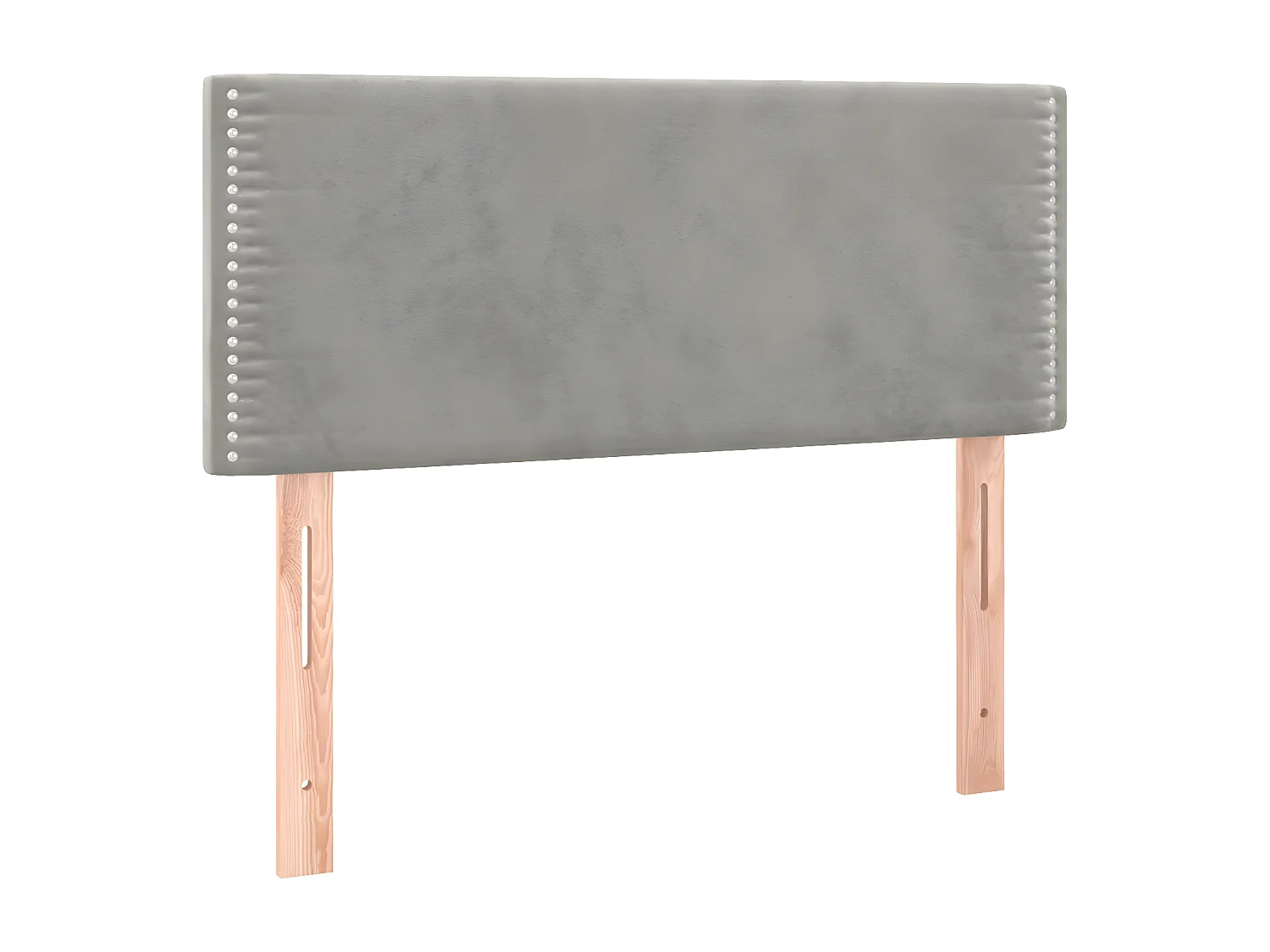 Kopfteil für Bett | Bett-Kopfteil Hellgrau 100x5x78/88 cm Samt -MN535102