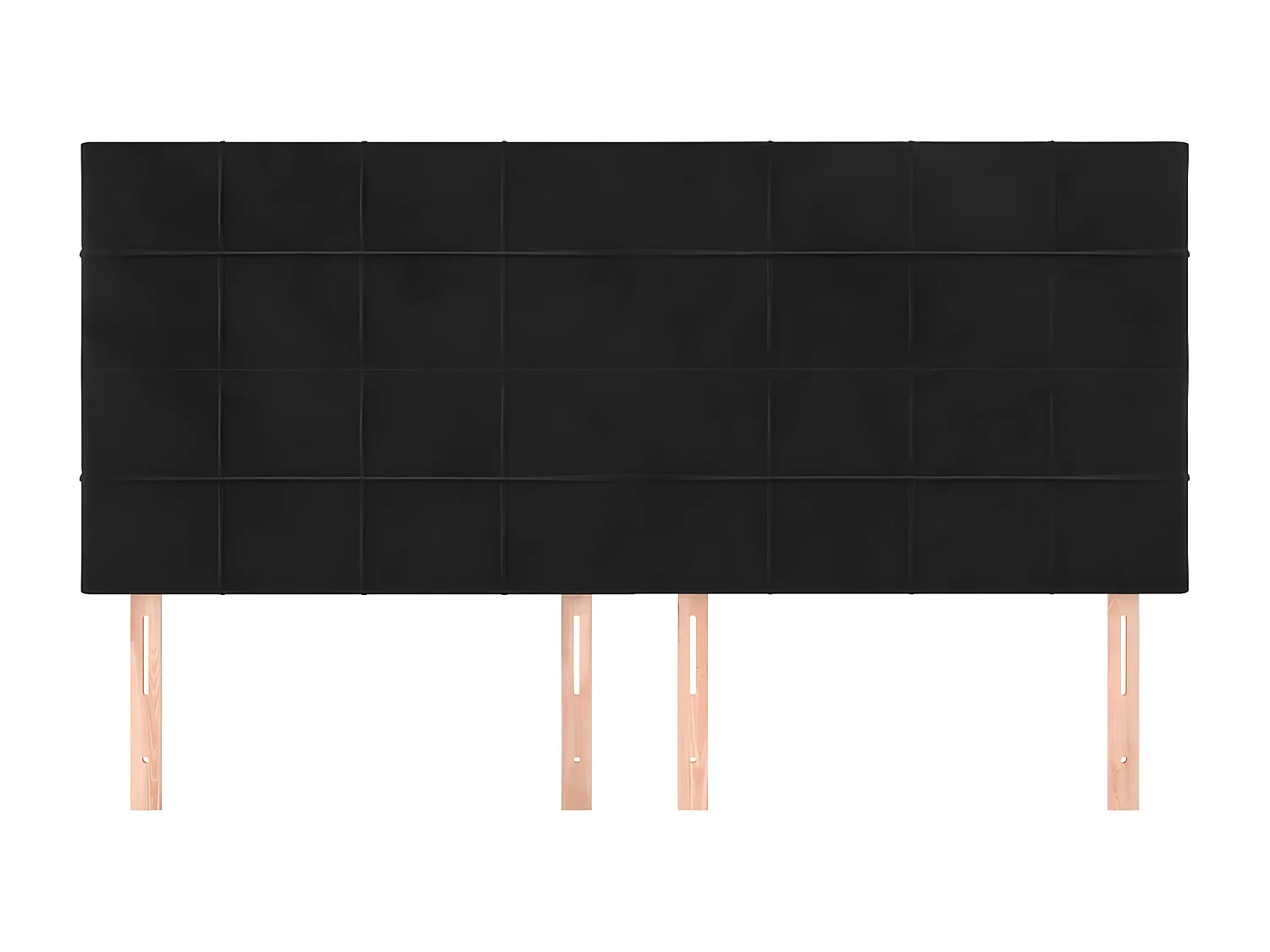 4er Kopfteil für Bett | Bett-Kopfteile Schwarz 100x5x78/88 cm Samt -MN601400