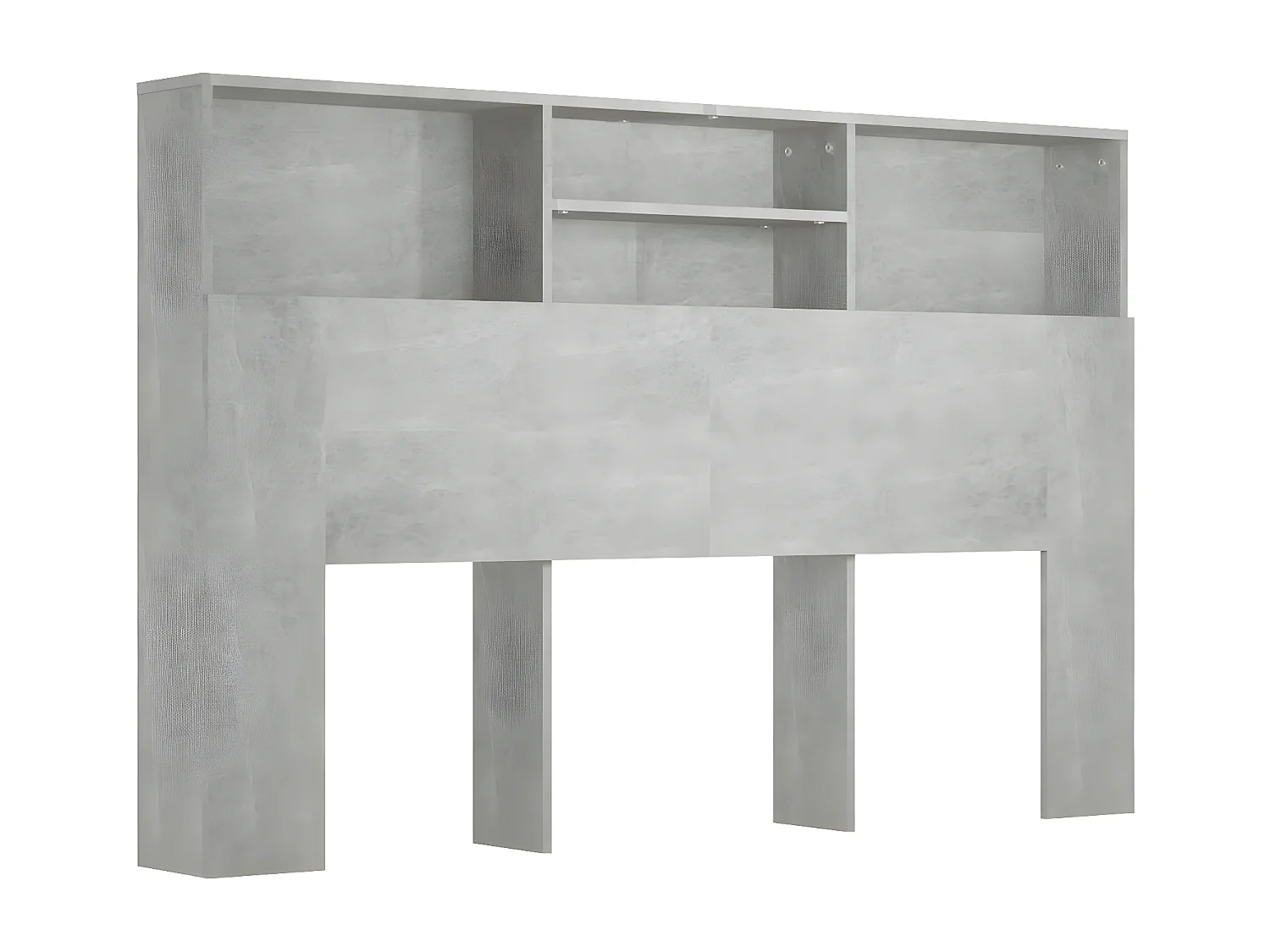 Kopfteil für Bett - Bett-Kopfteil mit Ablagen Betongrau 160x19x103,5 cm -MN700548