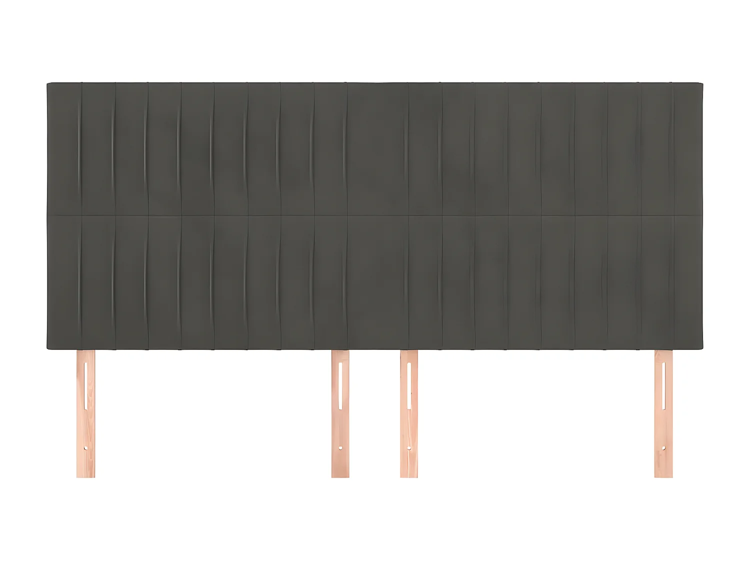 4er Kopfteil für Bett | Bett-Kopfteile Dunkelgrau 100x5x78/88 cm Samt -MN570781