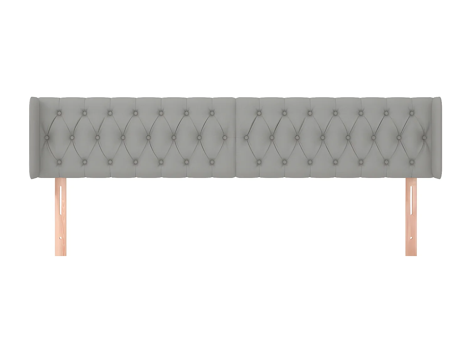 Kopfteil für Bett | Bett-Kopfteil mit Ohren Hellgrau 183x16x78/88 cm Stoff -MN209564