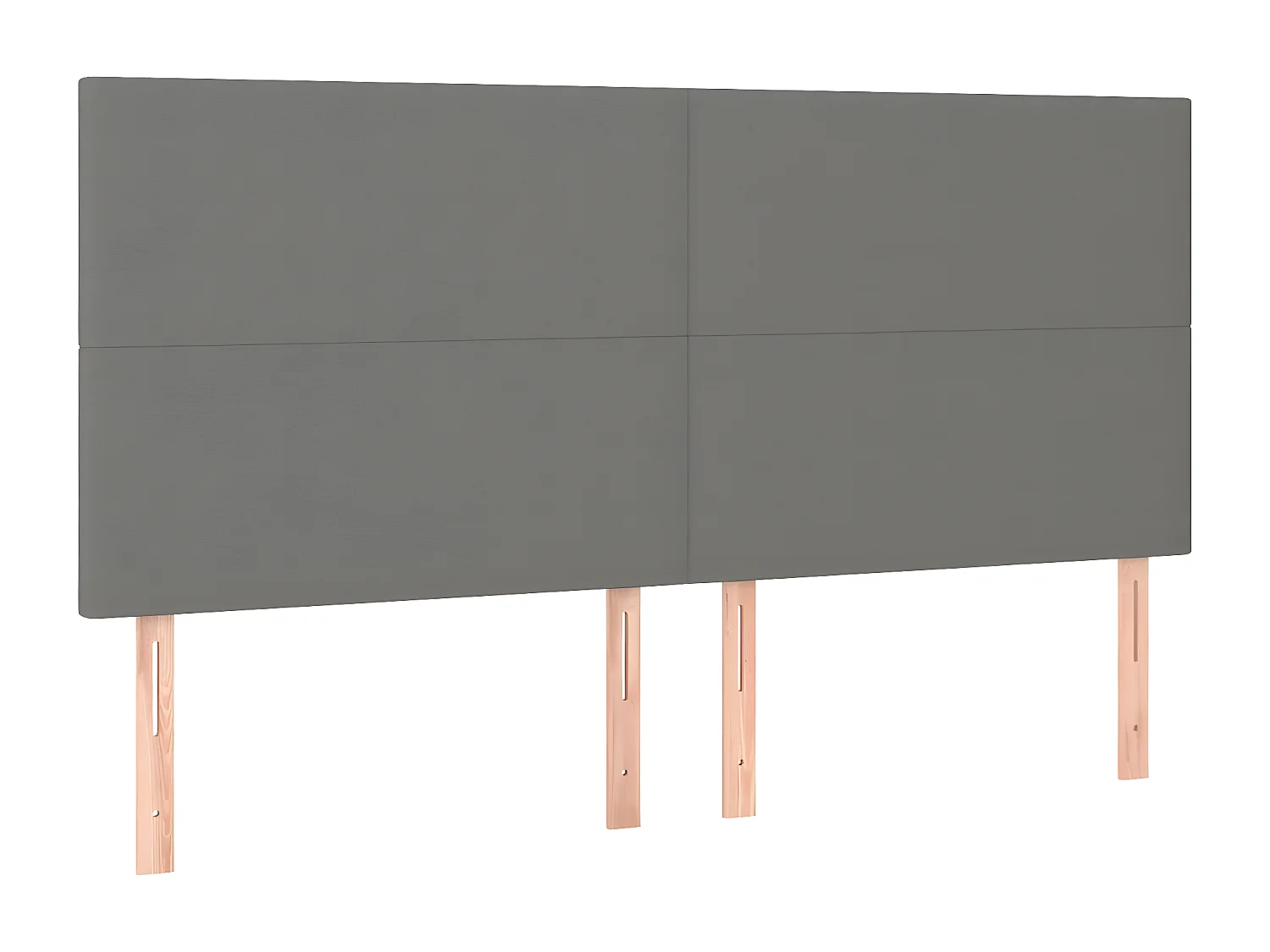 LED - Kopfteil für Bett | Bett-Kopfteil Dunkelgrau 200x5x118/128 cm Stoff -MN145772