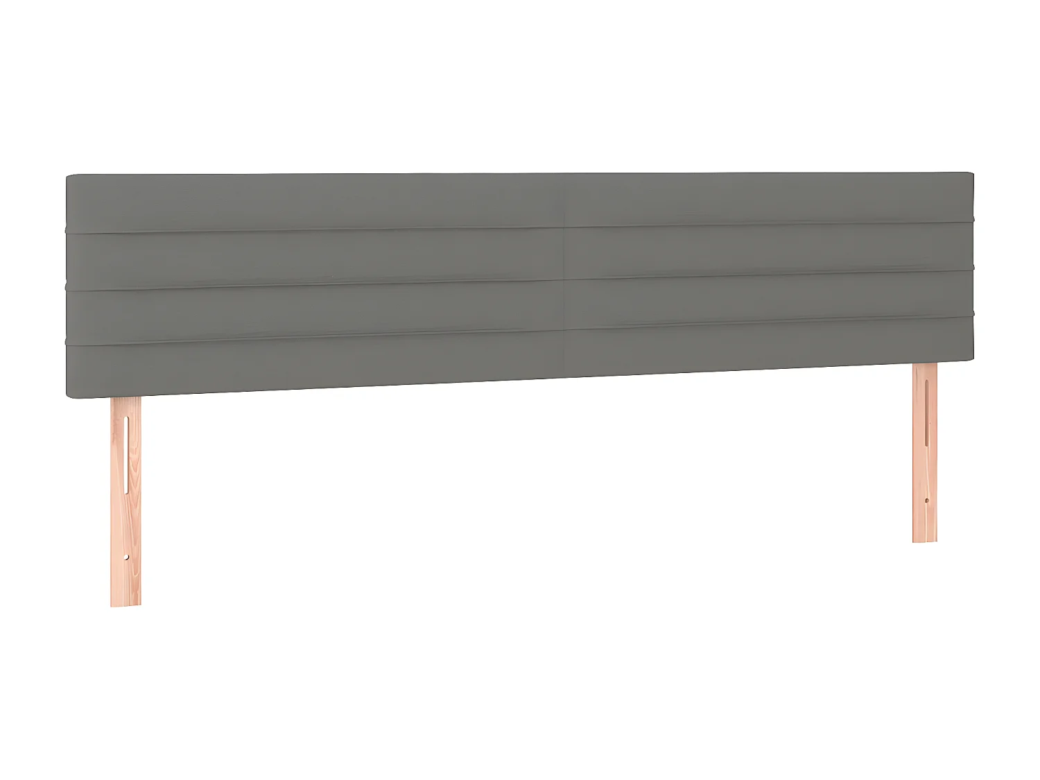 LED - Kopfteil für Bett | Bett-Kopfteil Dunkelgrau 200x5x78/88 cm Stoff -MN379963
