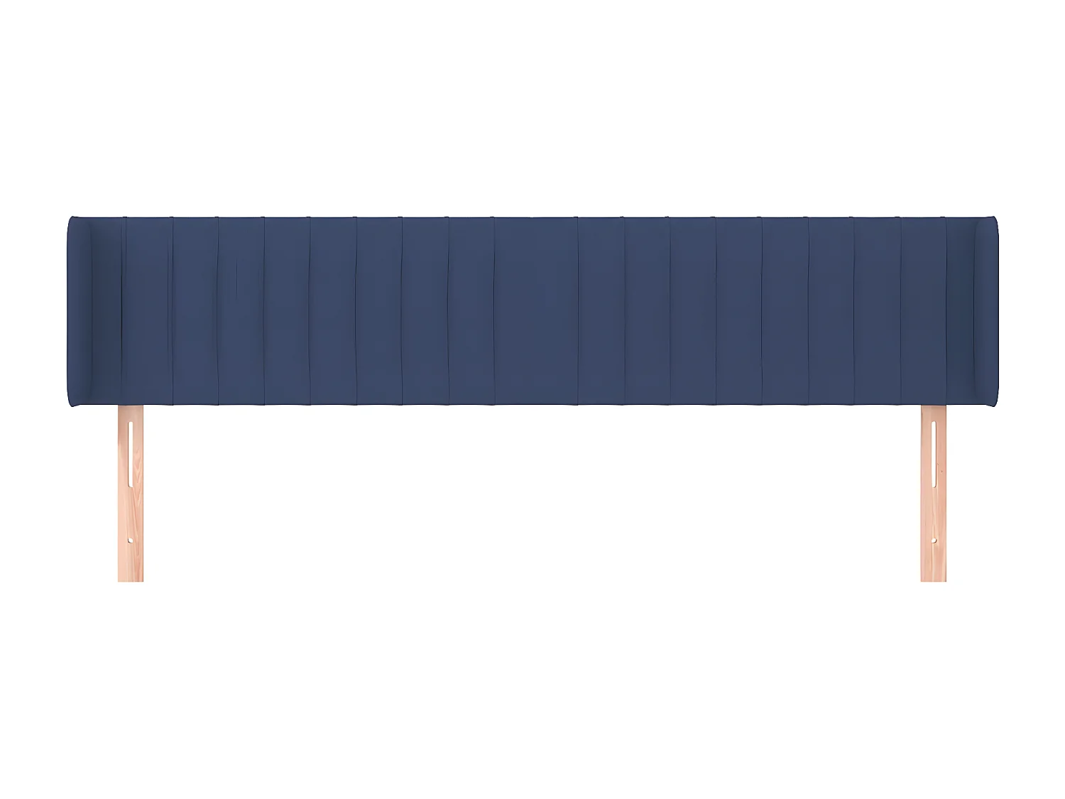 Kopfteil für Bett | Bett-Kopfteil mit Ohren Blau 183x16x78/88 cm Stoff -MN785674