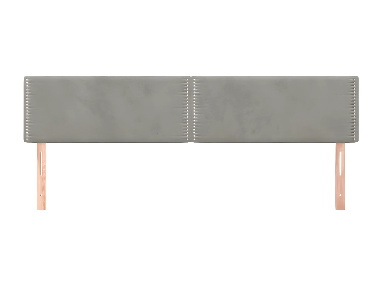 2er Kopfteil für Bett | Bett-Kopfteile Hellgrau 100x5x78/88 cm Samt -MN787640