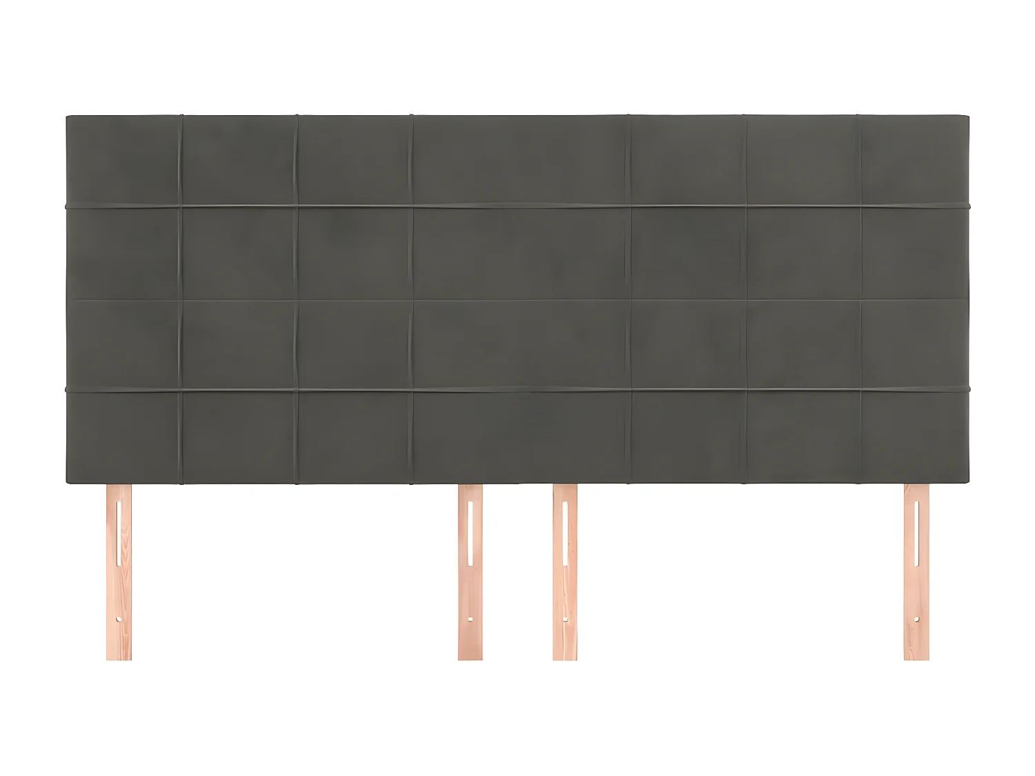 4er Kopfteil für Bett | Bett-Kopfteile Dunkelgrau 100x5x78/88 cm Samt -MN314431