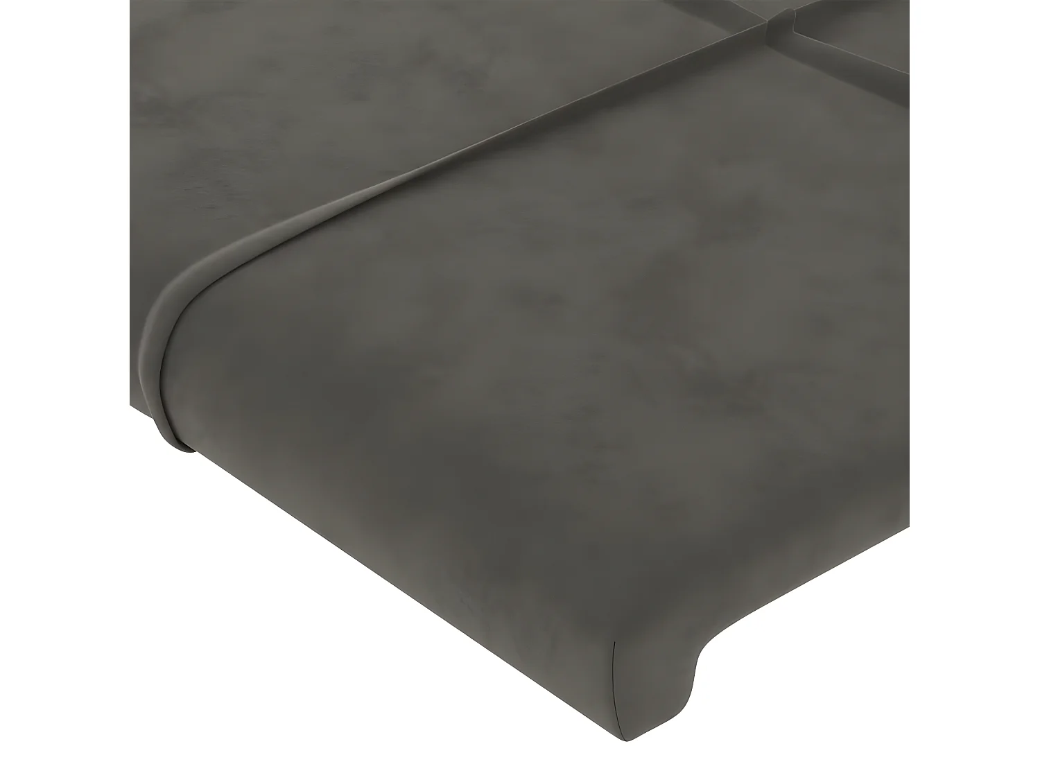 4er Kopfteil für Bett | Bett-Kopfteile Dunkelgrau 100x5x78/88 cm Samt -MN314431