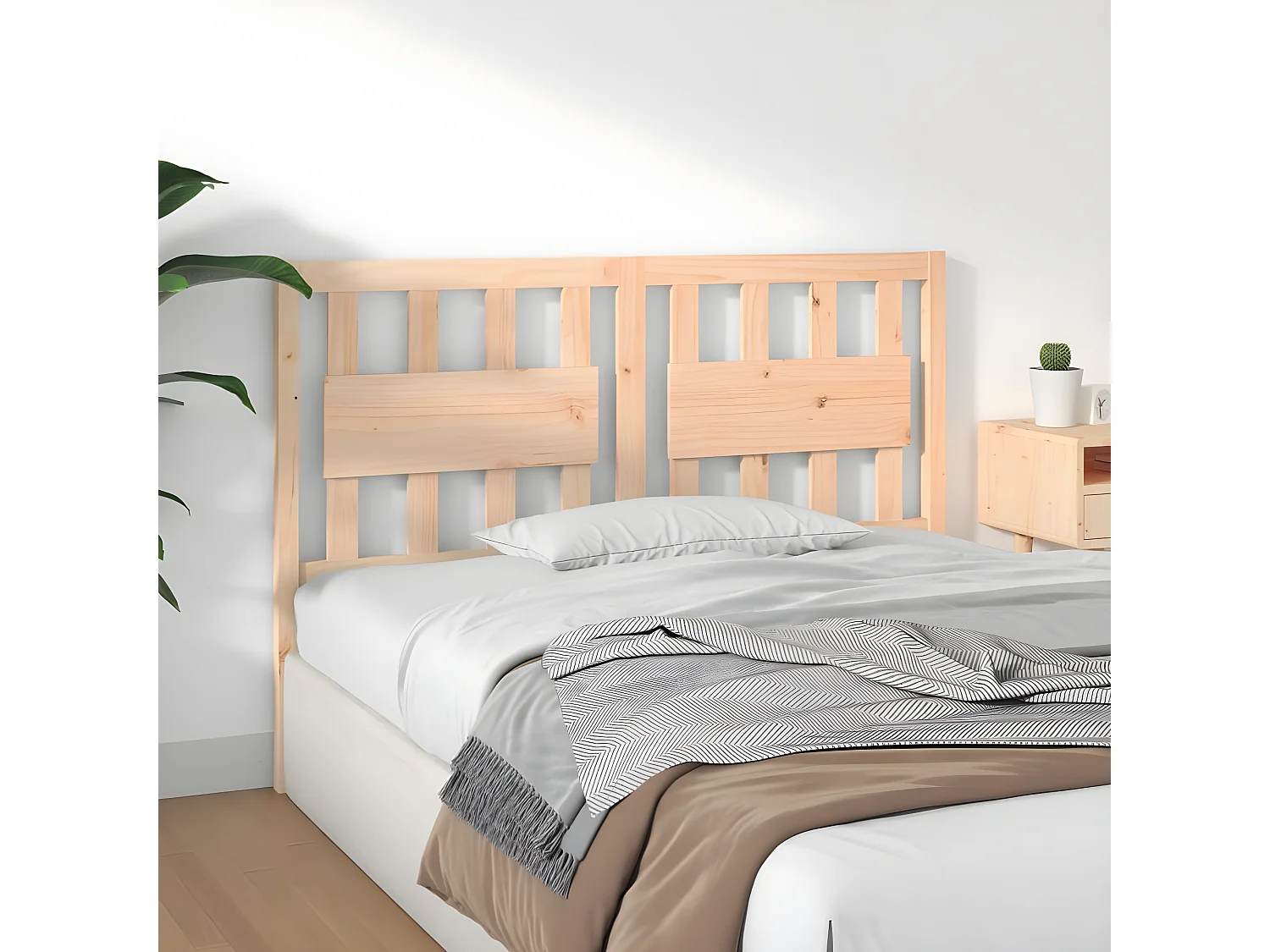 Kopfteil für Bett | Bett-Kopfteil 140,5x4x100 cm Massivholz Kiefer -MN651929