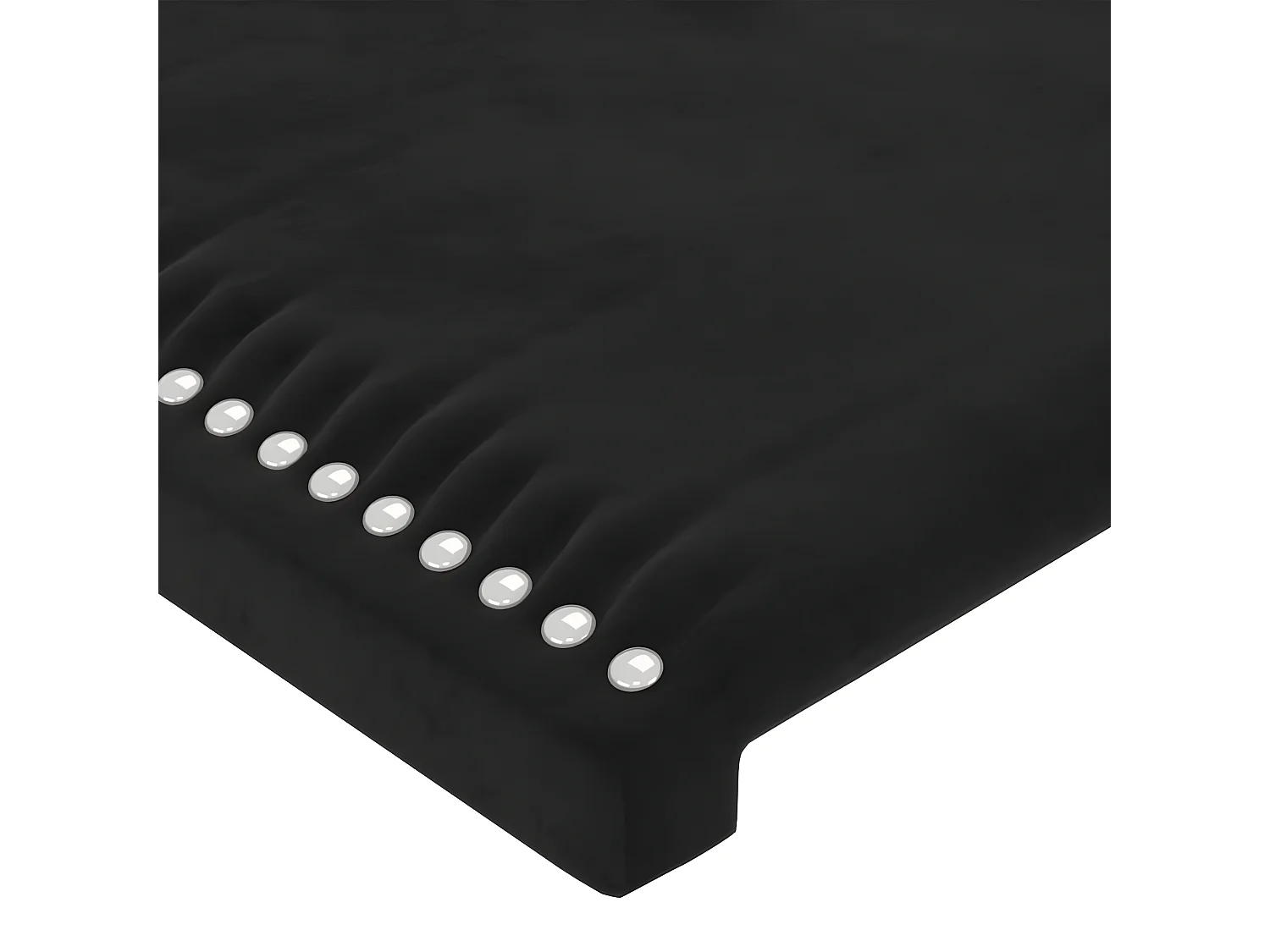 LED - Kopfteil für Bett | Bett-Kopfteil Schwarz 103x16x118/128 cm Samt -MN389085