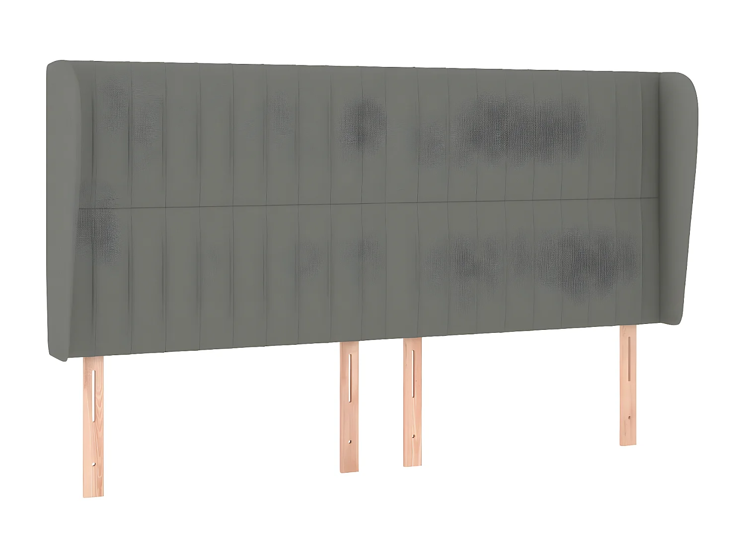 Kopfteil für Bett | Bett-Kopfteil mit Ohren Dunkelgrau 203x23x118/128 cm Stoff -MN330880