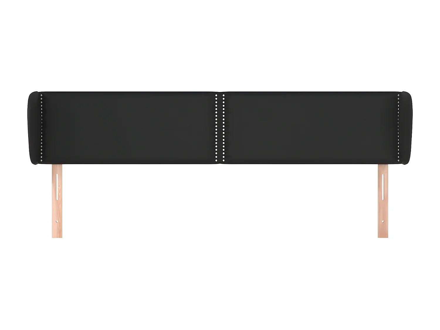 Kopfteil für Bett | Bett-Kopfteil mit Ohren Schwarz 203x23x78/88 cm Kunstleder -MN762180