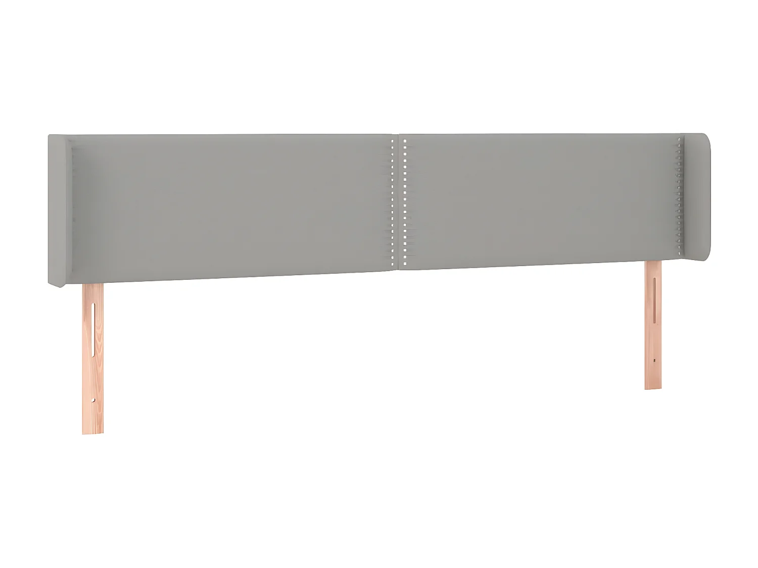 Kopfteil für Bett | Bett-Kopfteil mit Ohren Hellgrau 203x16x78/88 cm Stoff -MN583030