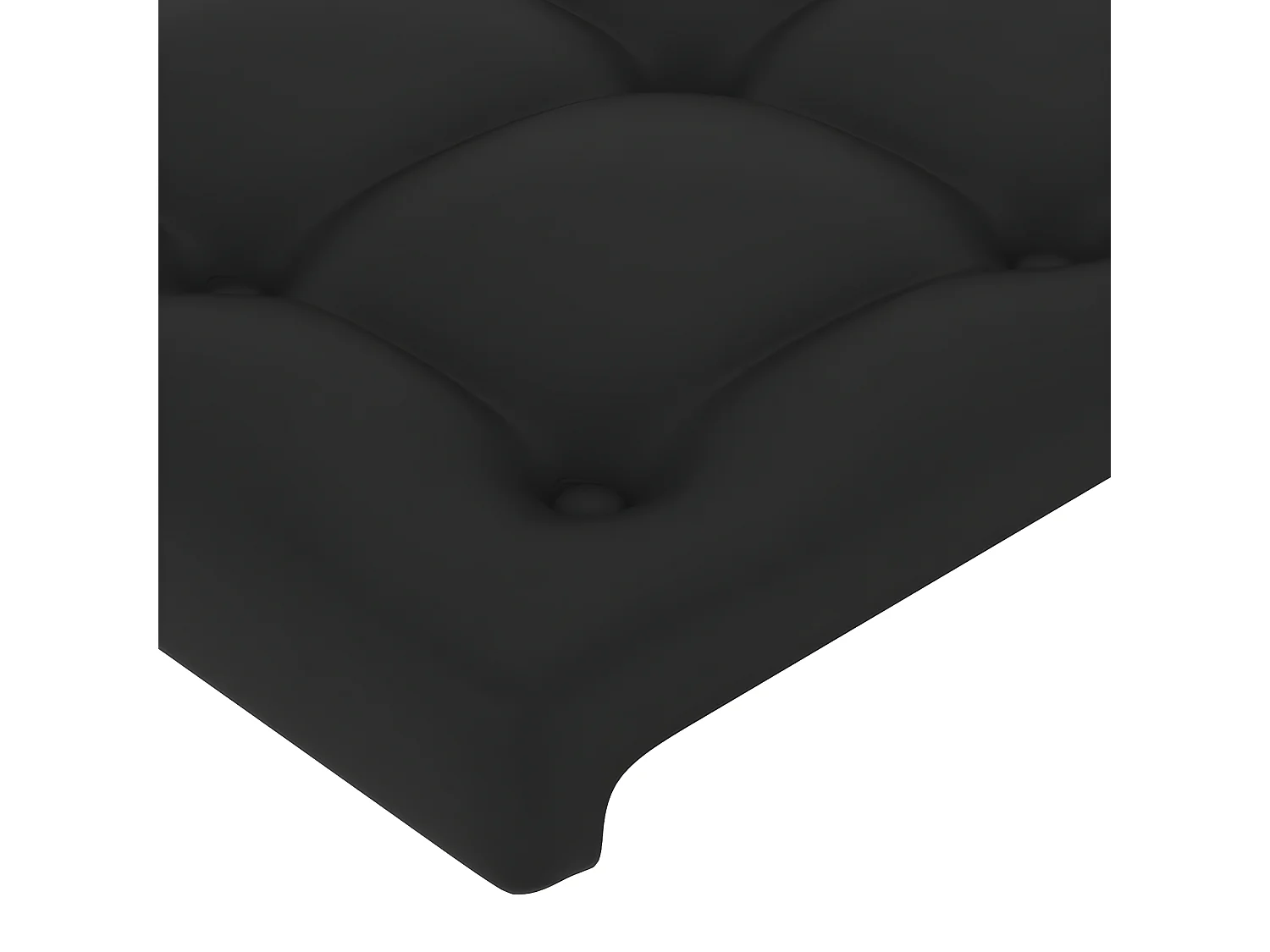LED - Kopfteil für Bett | Bett-Kopfteil Schwarz 200x5x118/128 cm Kunstleder -MN164504