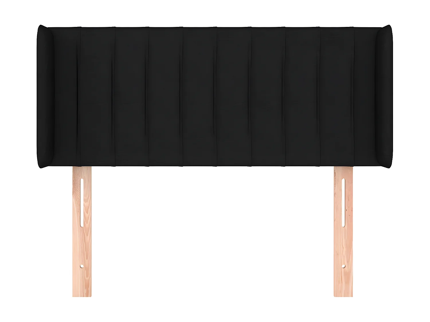 Kopfteil für Bett | Bett-Kopfteil mit Ohren Schwarz 83x16x78/88 cm Stoff -MN690604