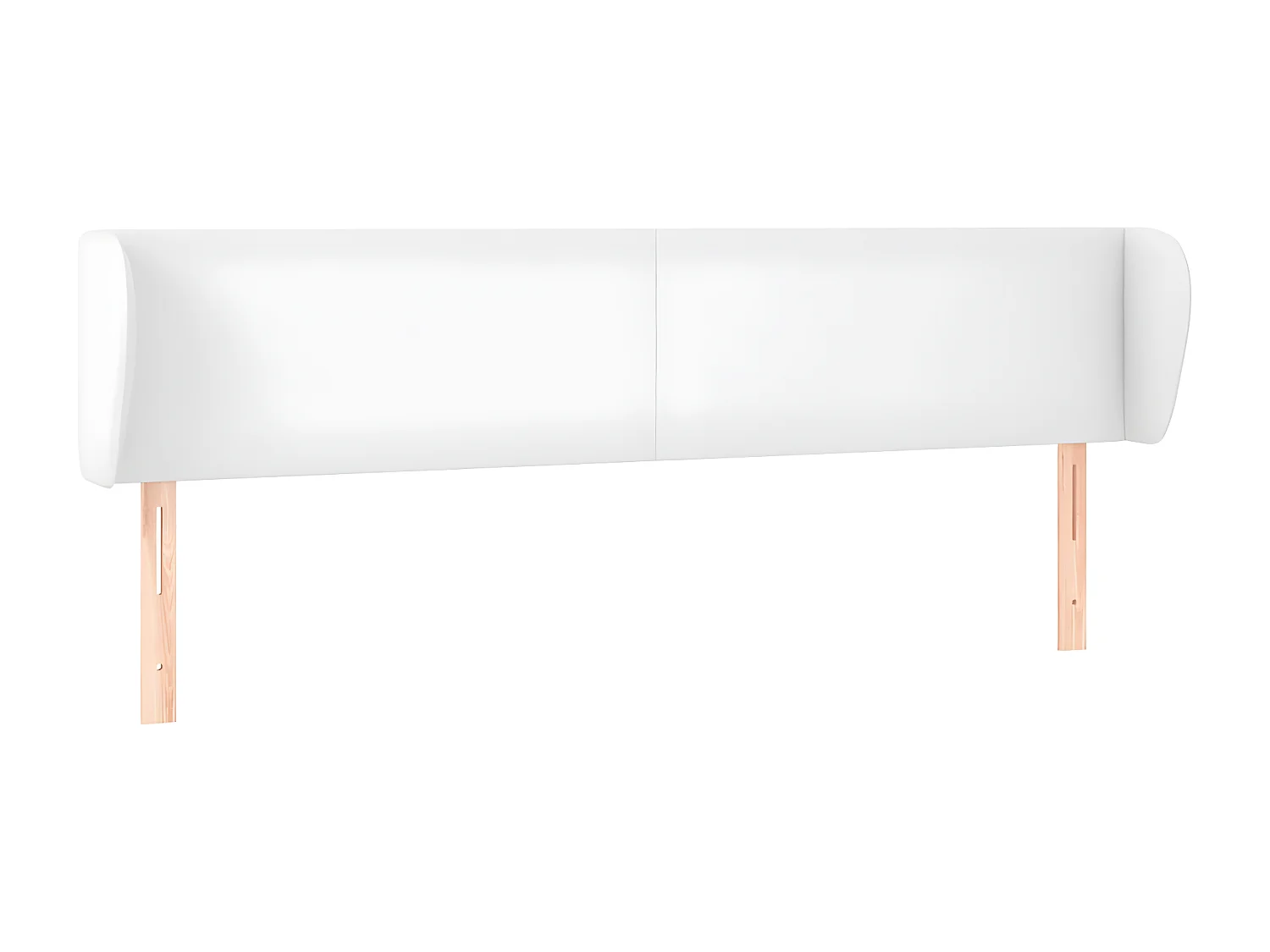 Kopfteil für Bett | Bett-Kopfteil mit Ohren Weiß 183x23x78/88 cm Kunstleder -MN690482