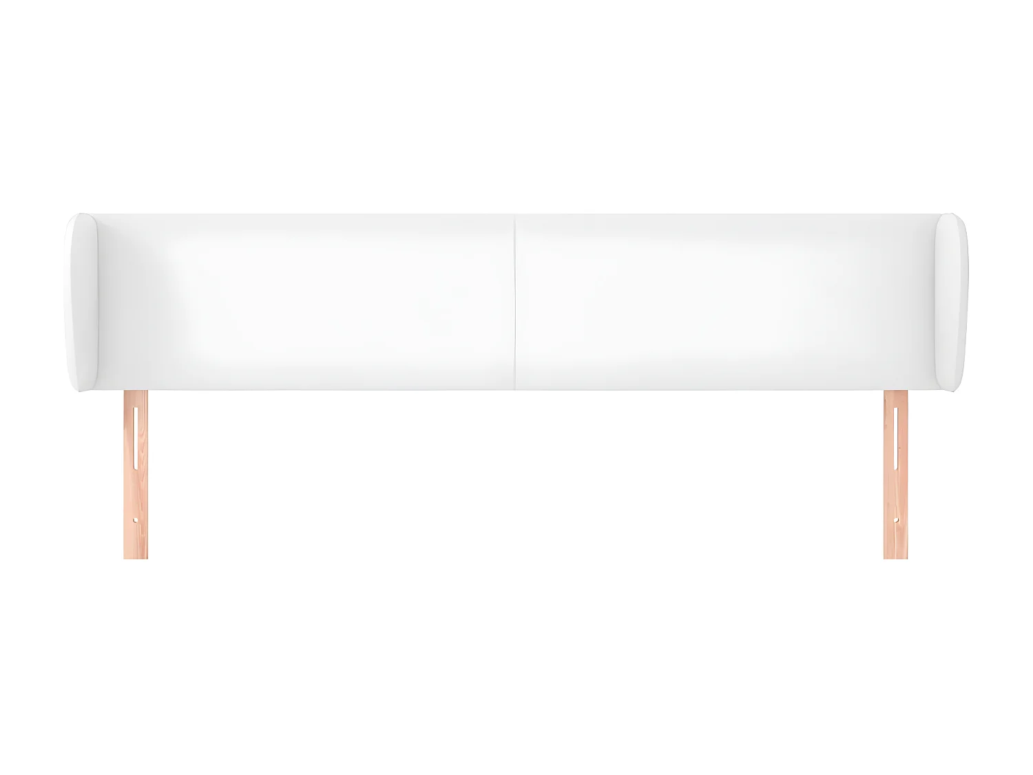 Kopfteil für Bett | Bett-Kopfteil mit Ohren Weiß 183x23x78/88 cm Kunstleder -MN690482