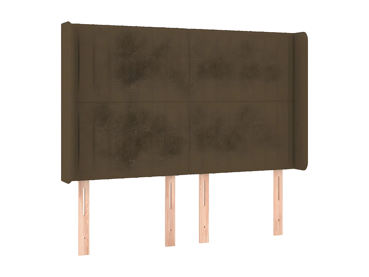 Kopfteil für Bett | Bett-Kopfteil mit Ohren Dunkelbraun 147x16x118/128 cm Stoff -MN957313